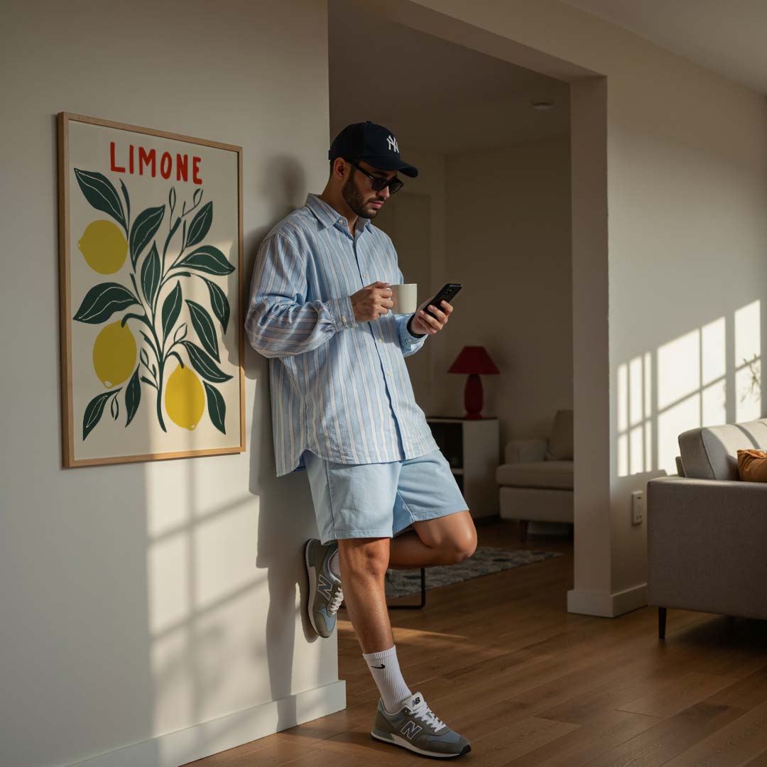 Zonnige Citroen Illustratie Poster-WallArtistic