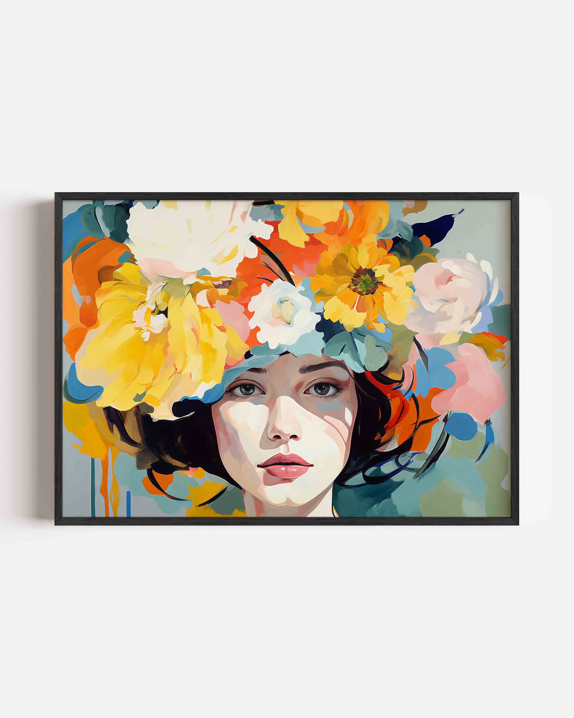 Vrouw met bloemen Poster
