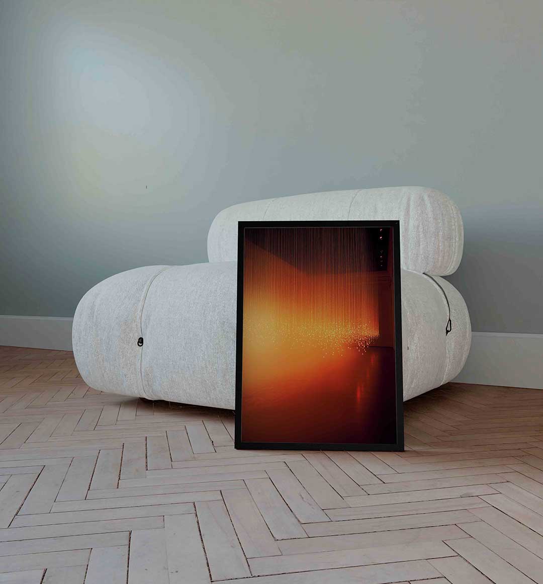 Lichtstralen en gloed Poster