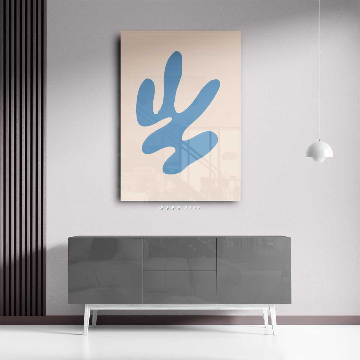 Modern Blauw Abstract Kunstwerk-canvas-dibond-plexiglas-wanddecoratie-WallArtistic