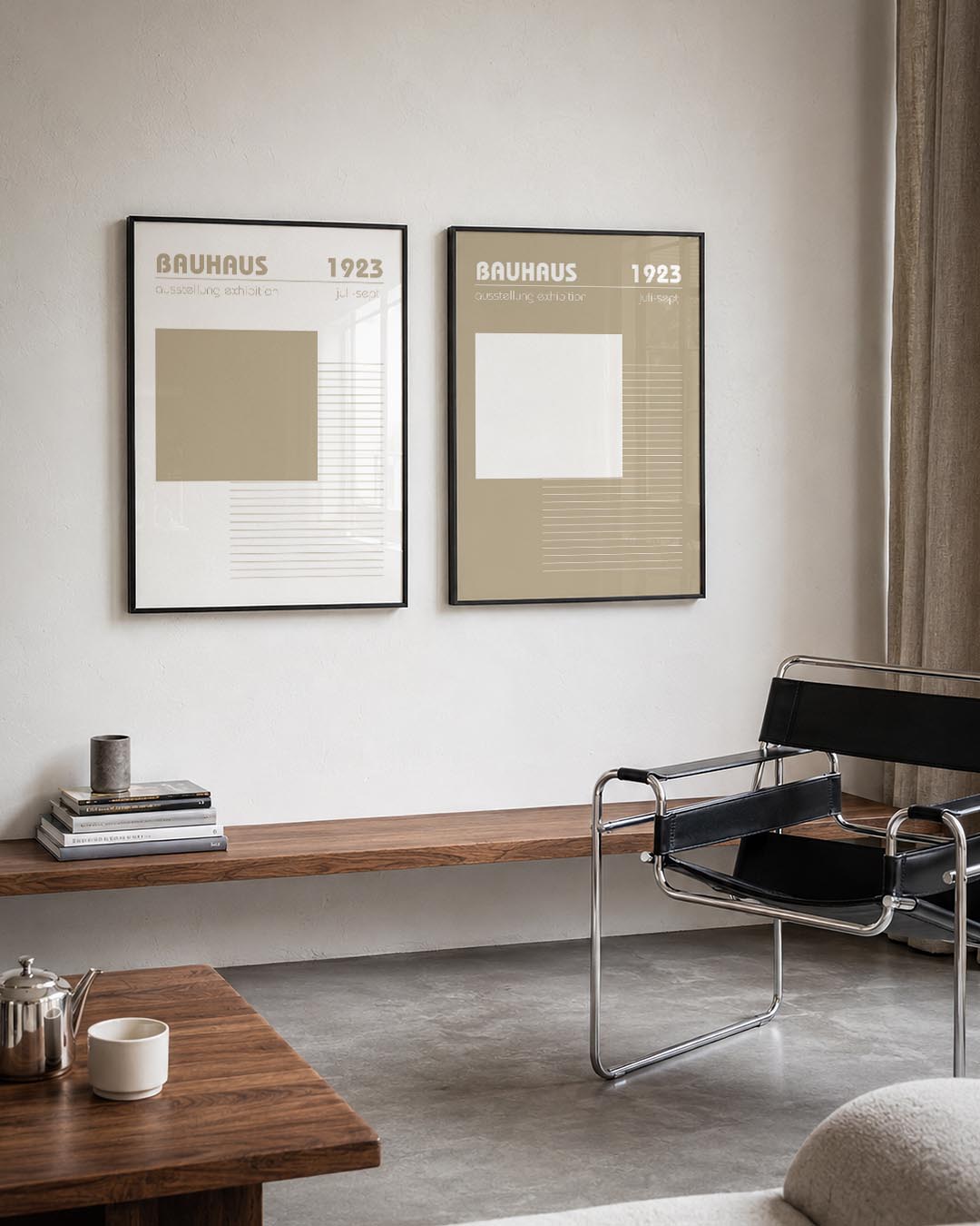 Strakke lijnenspel Posterset