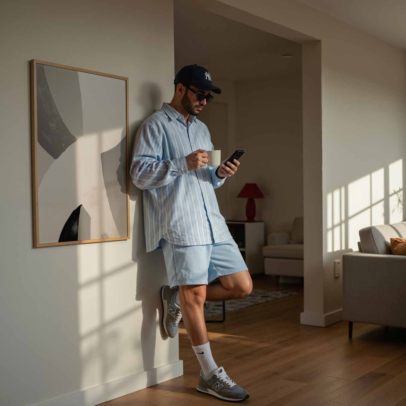 Abstracte Zwart-Wit Compositie Poster-WallArtistic