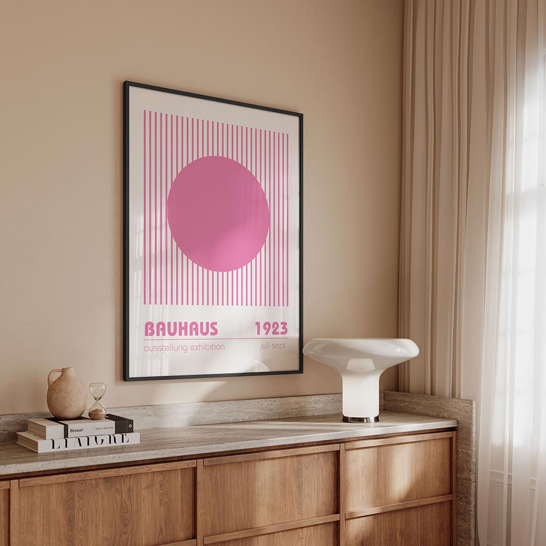 Lijnen en cirkel Poster