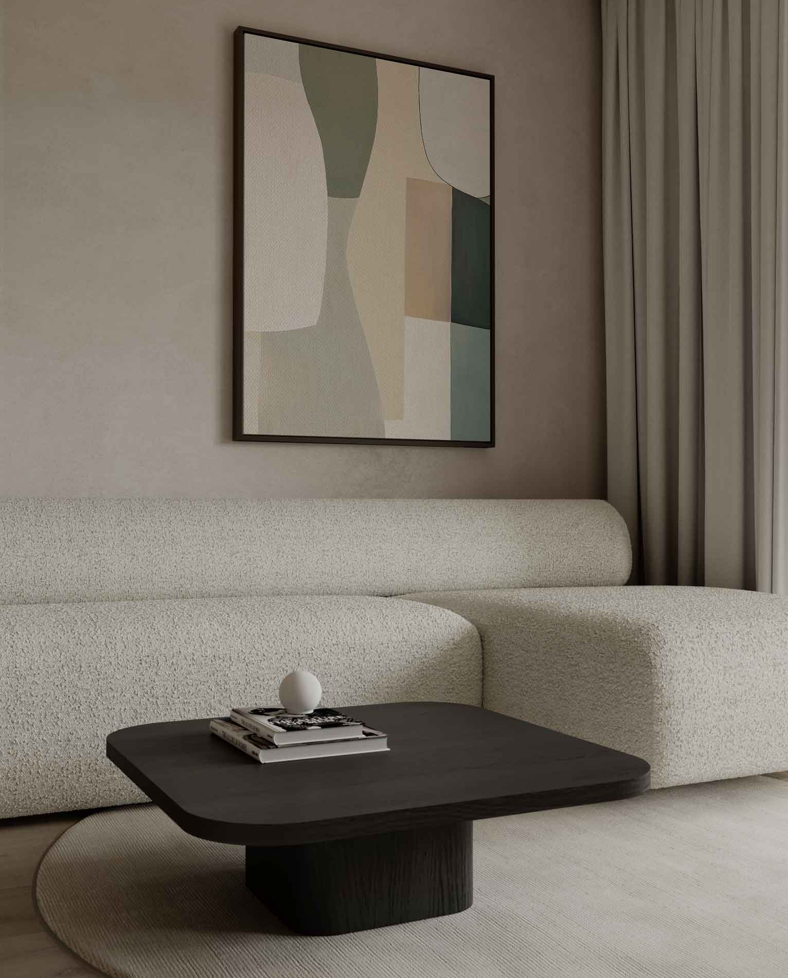 Moderne Abstracte Compositie Kunstwerk-canvas-dibond-plexiglas-wanddecoratie-WallArtistic
