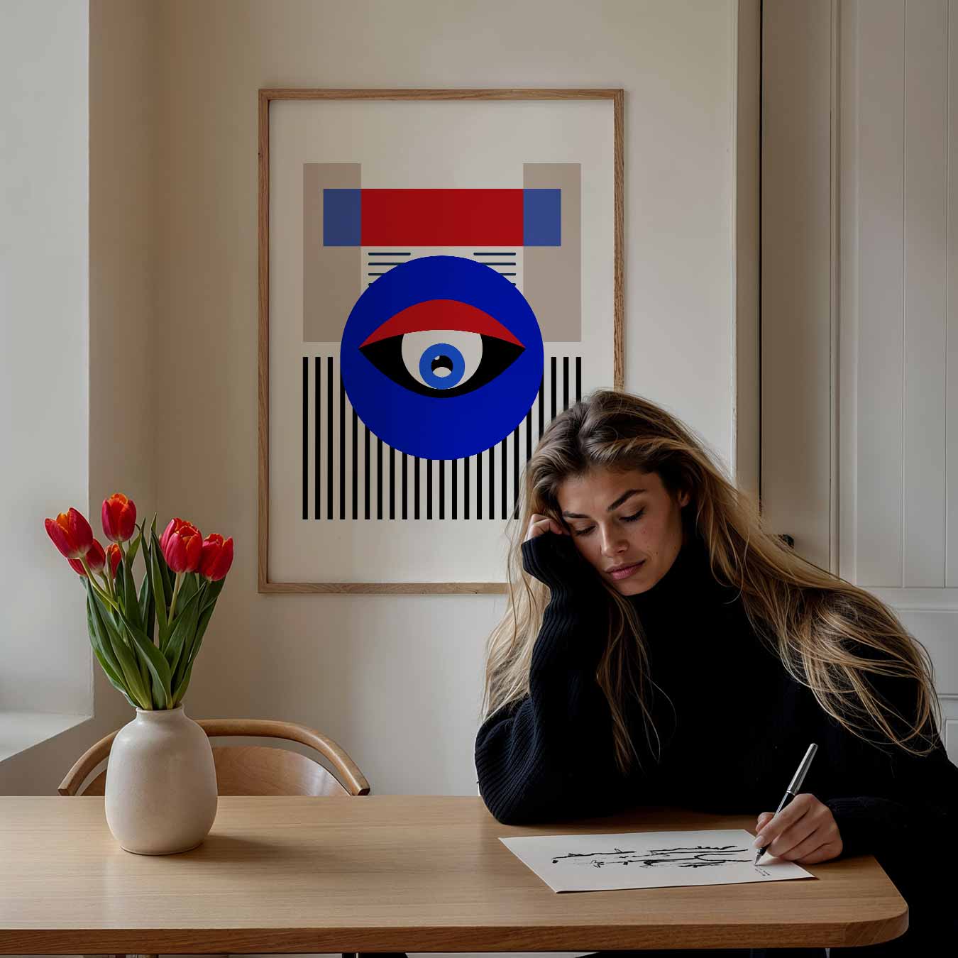 Modern Geometrisch Oog Poster-WallArtistic