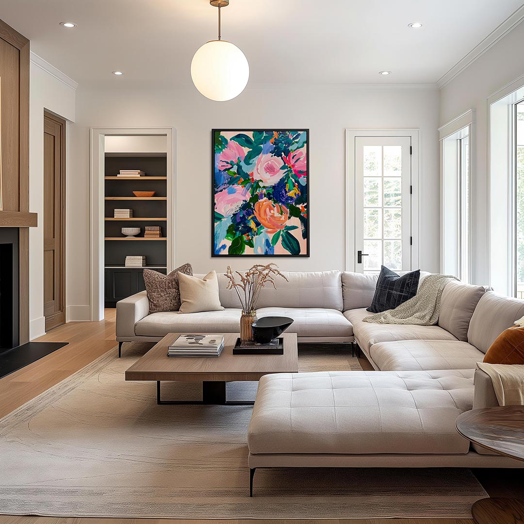 Kleurrijke bloemenpracht Kunstwerk