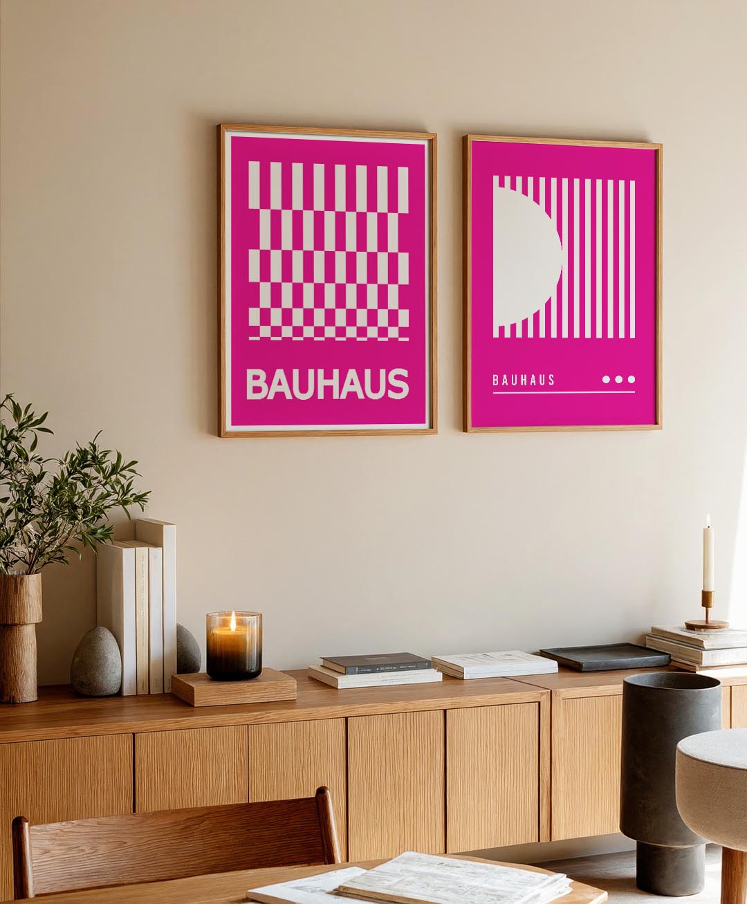 Kleurrijke ruitpatronen Posterset