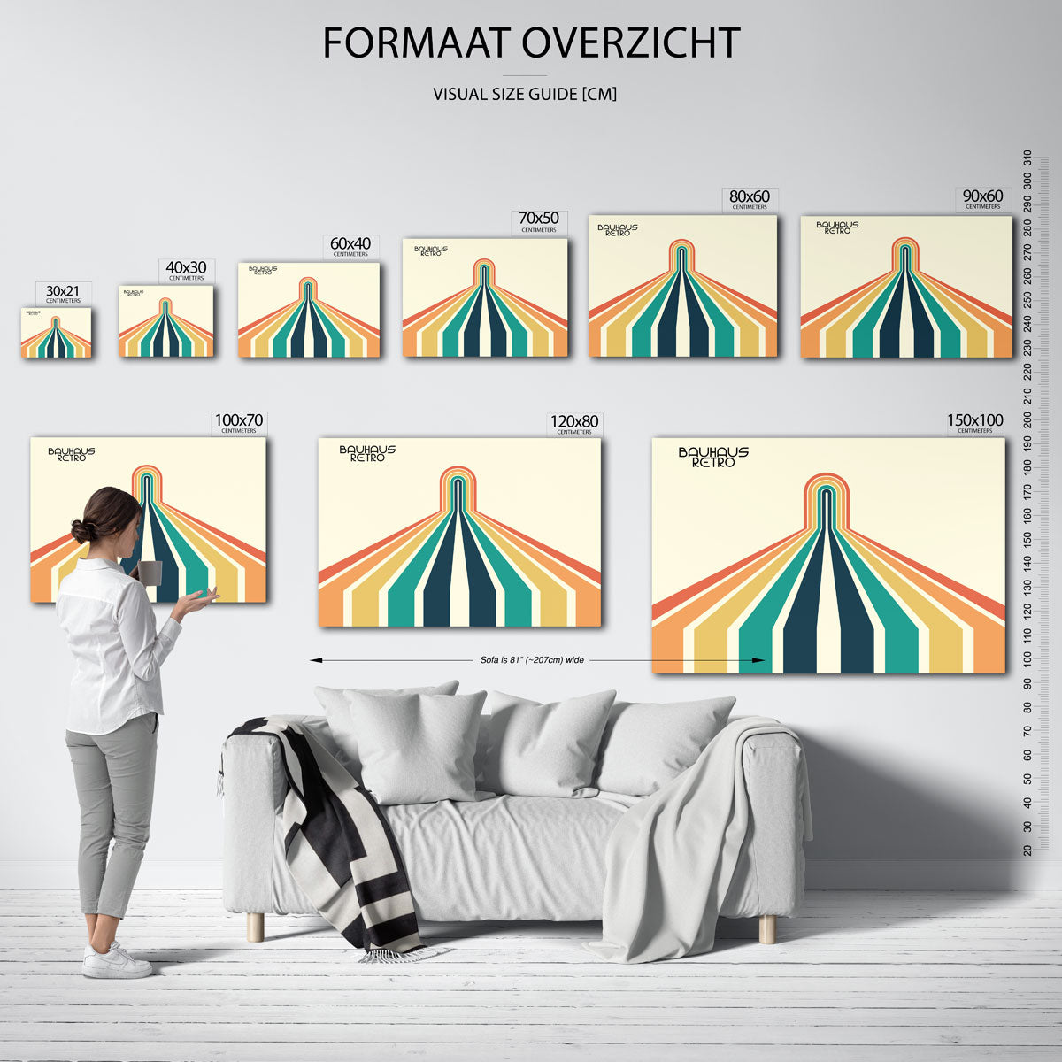 Kleurrijke lijnen Poster