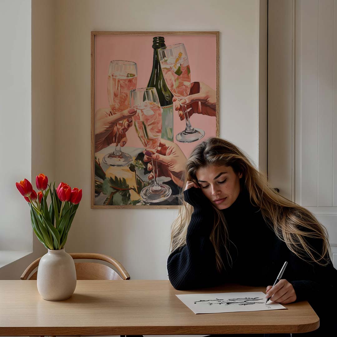 Feestelijke Proost Poster-WallArtistic