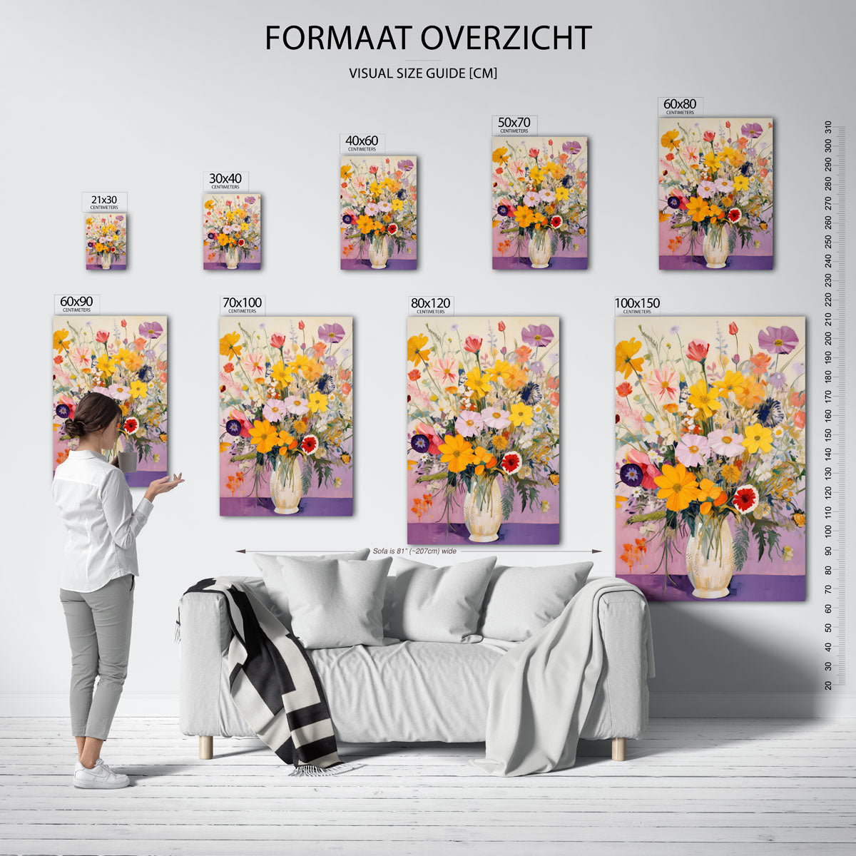 Bloemen in vaas Poster