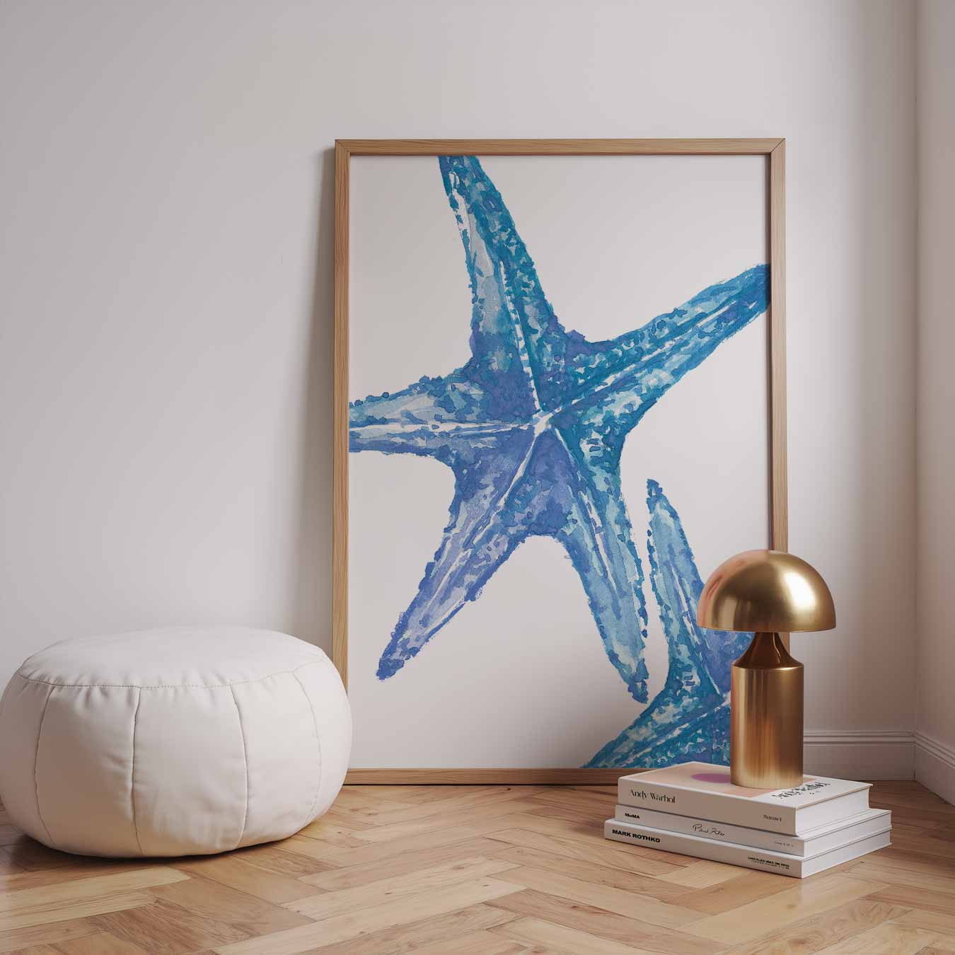 Blauwe Zeesterren Poster-WallArtistic