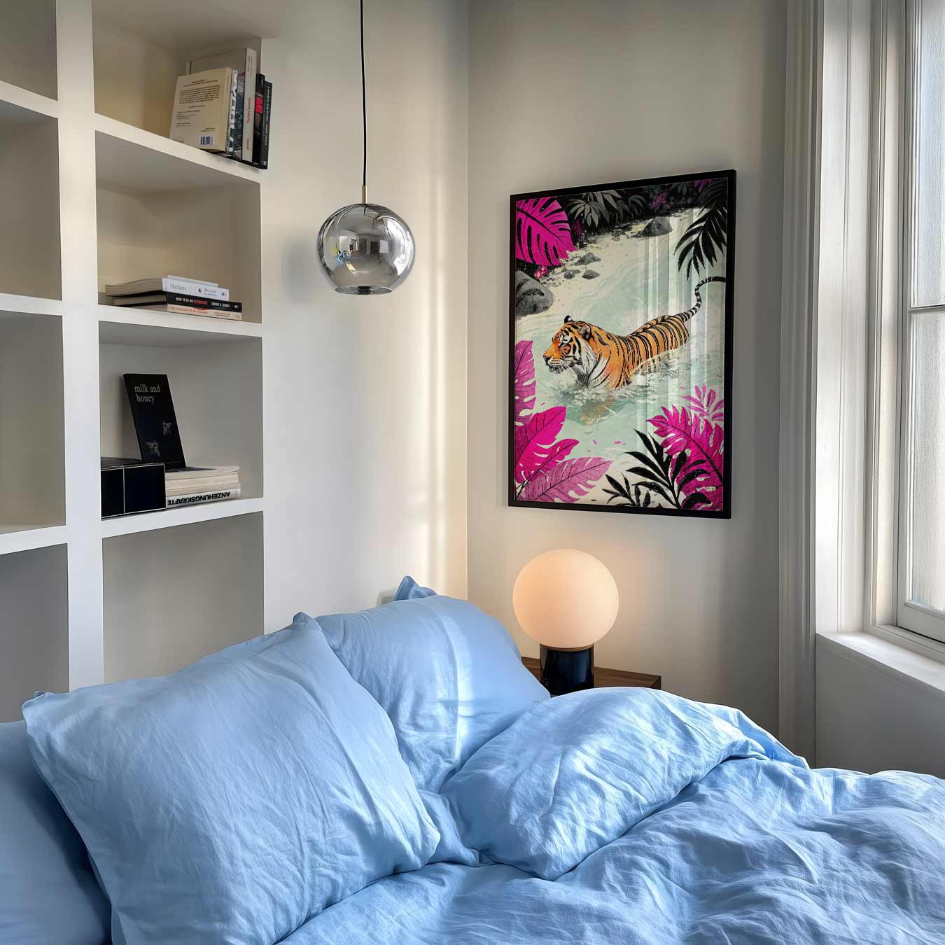 Tropische Tijger in het Water Poster-WallArtistic