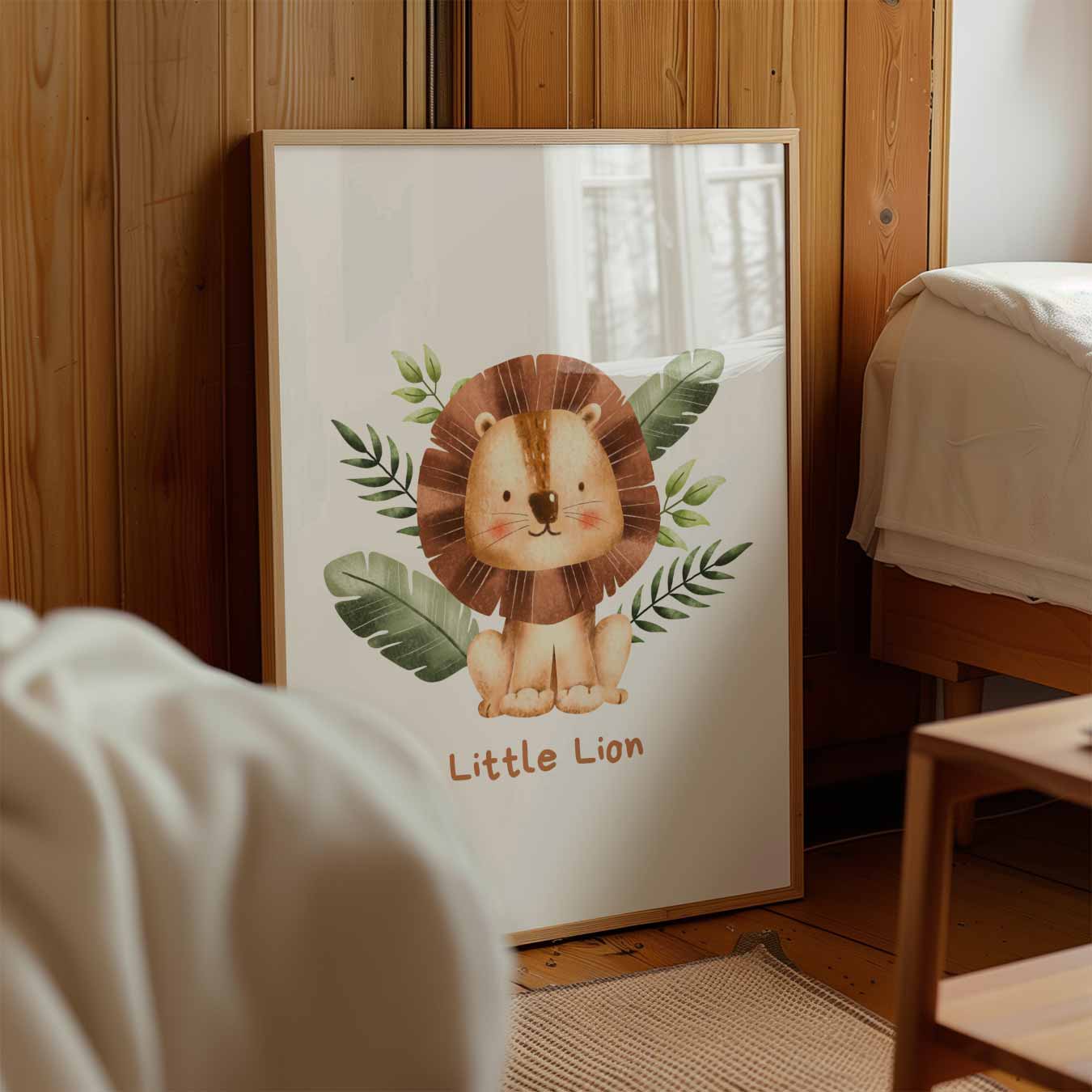 Schattige Leeuwen Babyslaapkamer Poster-WallArtistic