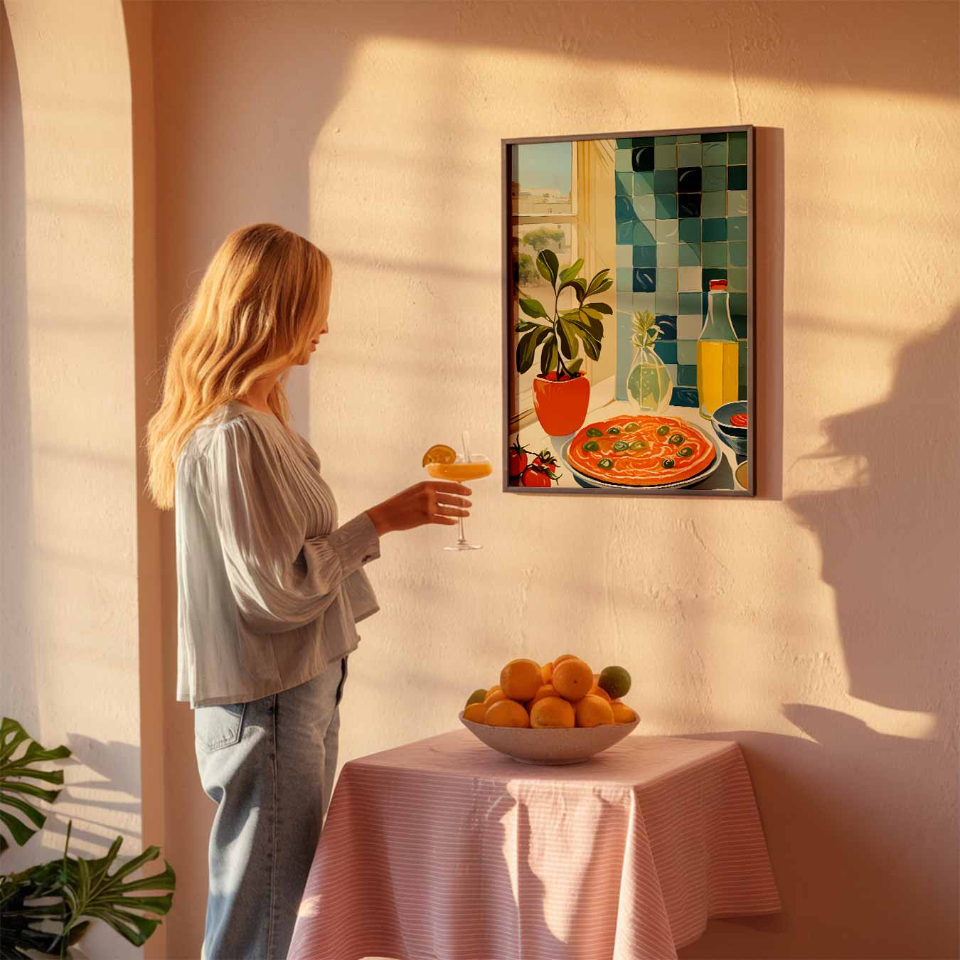 Mediterrane Keuken Charm Poster-WallArtistic