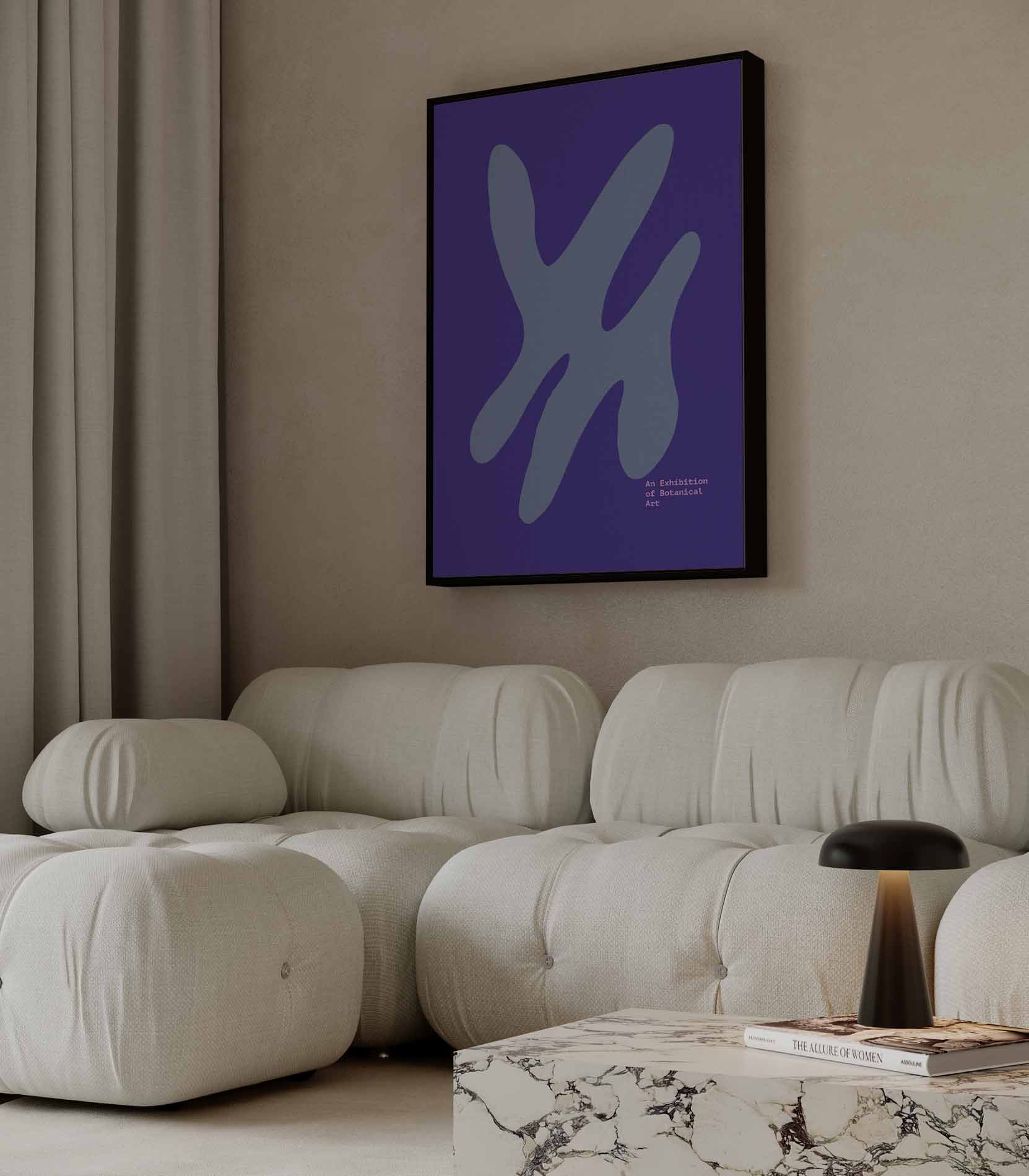 Abstracte Botanische Expressie Kunstwerk-canvas-dibond-plexiglas-wanddecoratie-WallArtistic