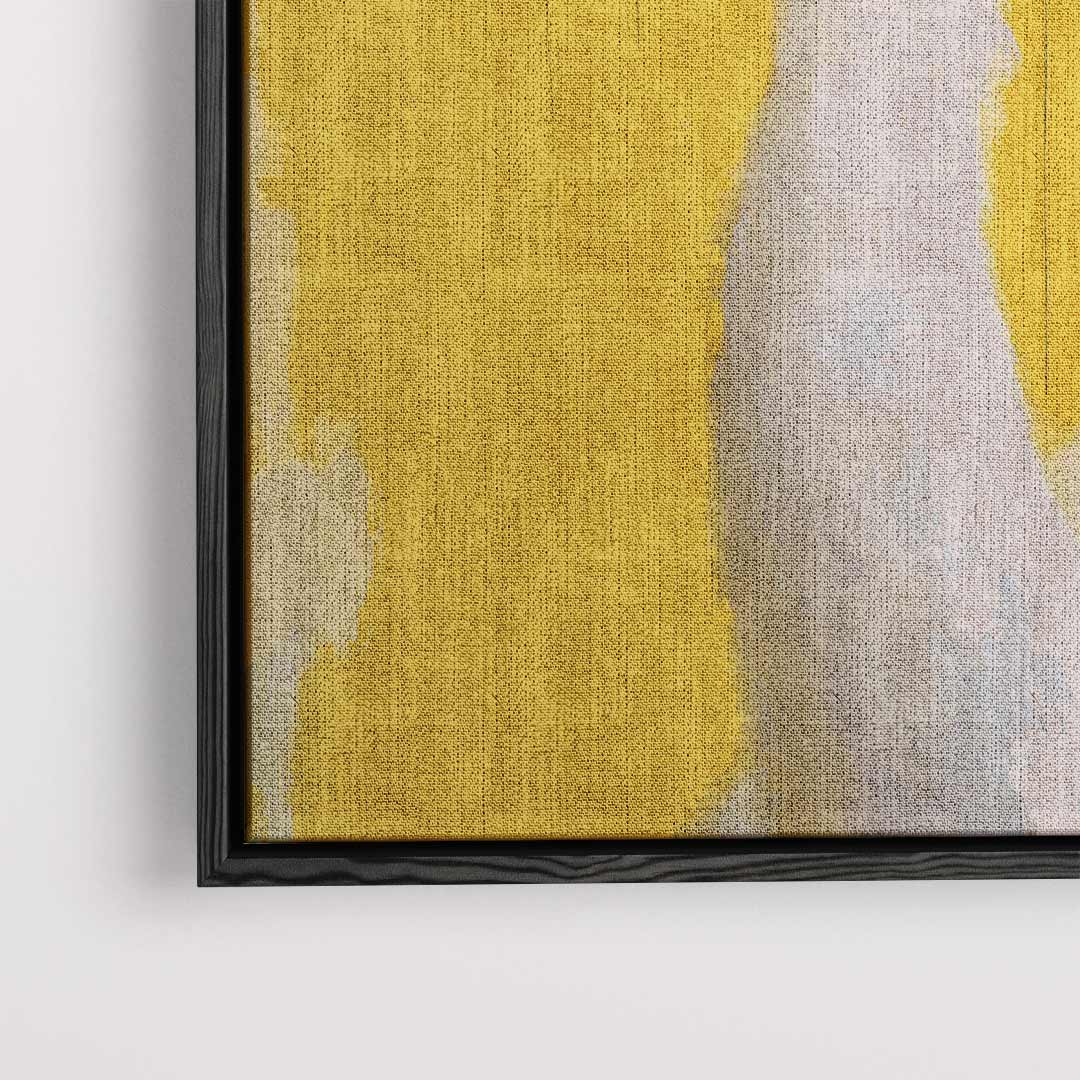 Majestueuze Vogel op Geel Kunstwerk-canvas-dibond-plexiglas-wanddecoratie-WallArtistic