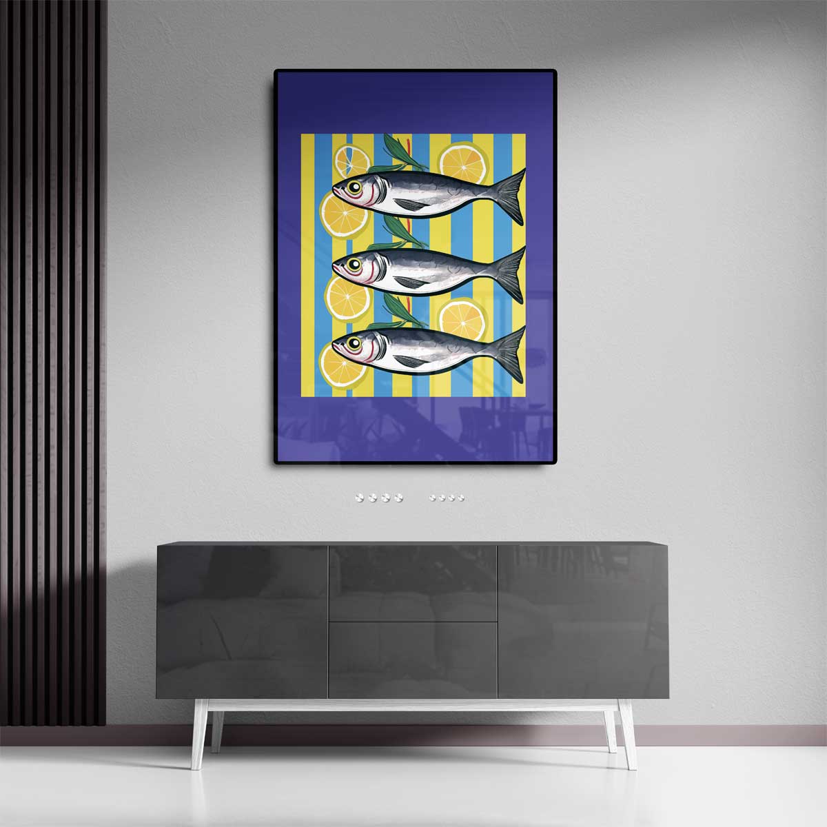 Zomerse Vischarmonie Kunstwerk-canvas-dibond-plexiglas-wanddecoratie-WallArtistic