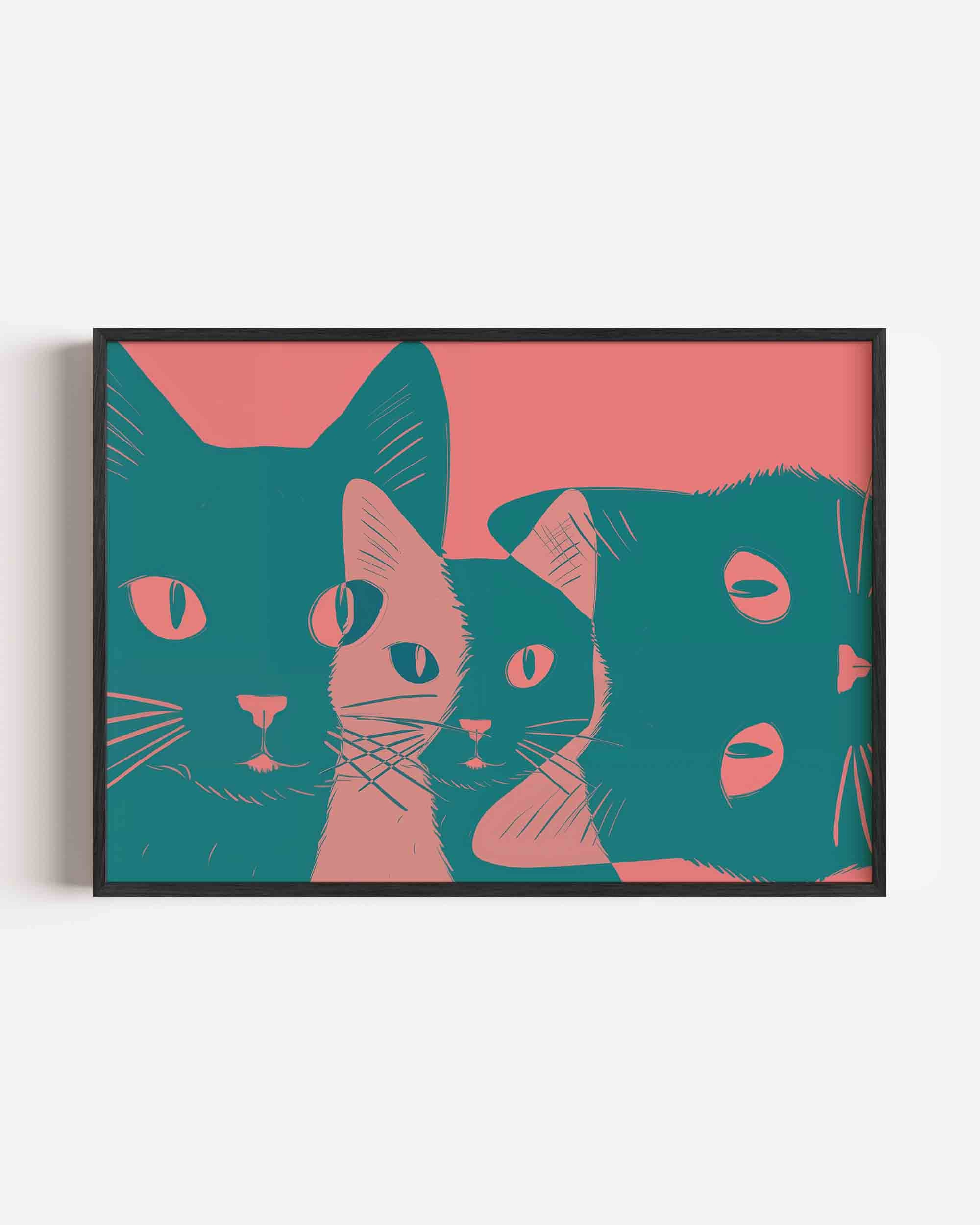 Katten trio Poster