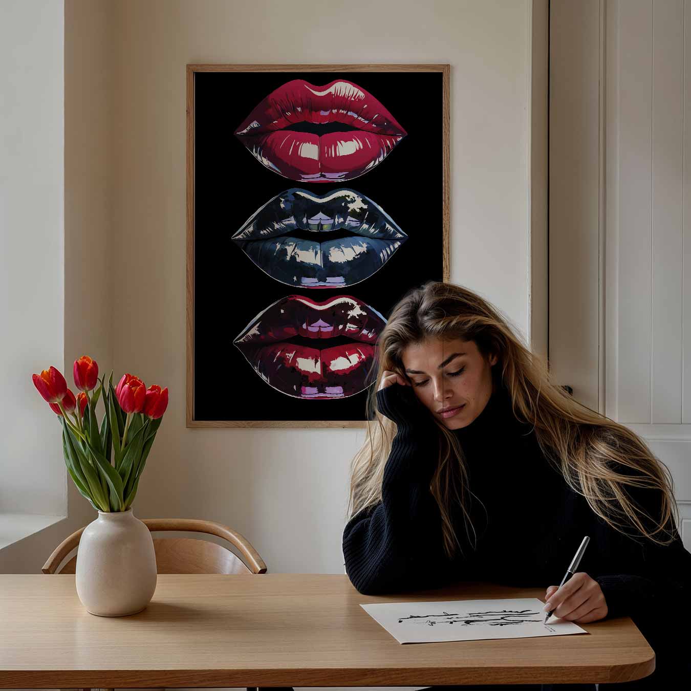 Stijlvolle Lippen Poster