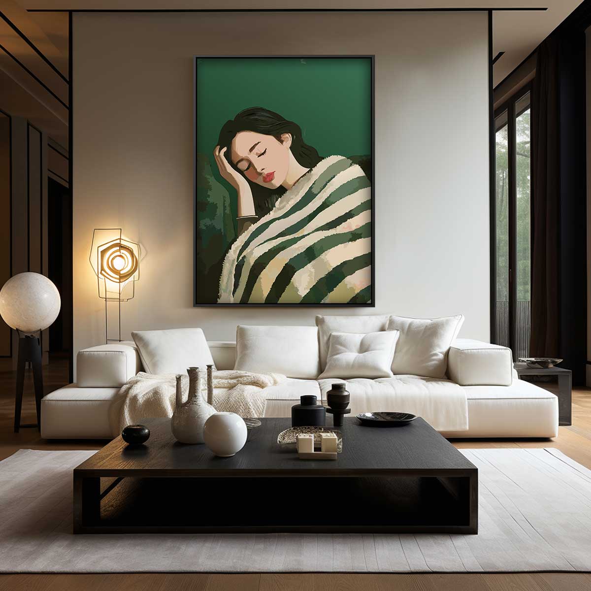 Slaapende Schoonheid Kunstwerk-canvas-dibond-plexiglas-wanddecoratie-WallArtistic