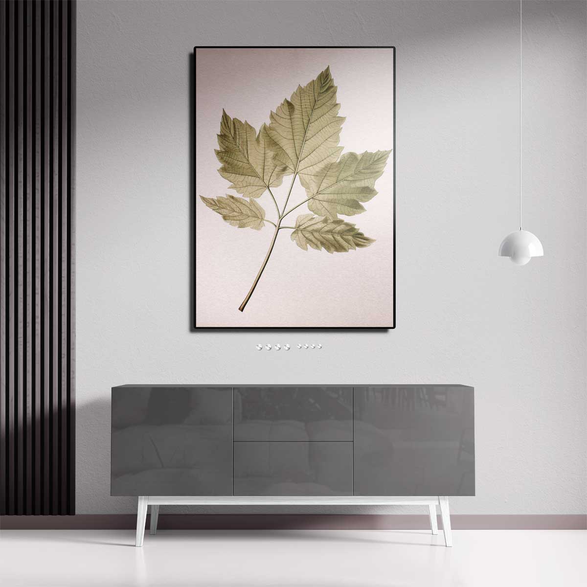 Botanische Bladillustratie Kunstwerk-canvas-dibond-plexiglas-wanddecoratie-WallArtistic