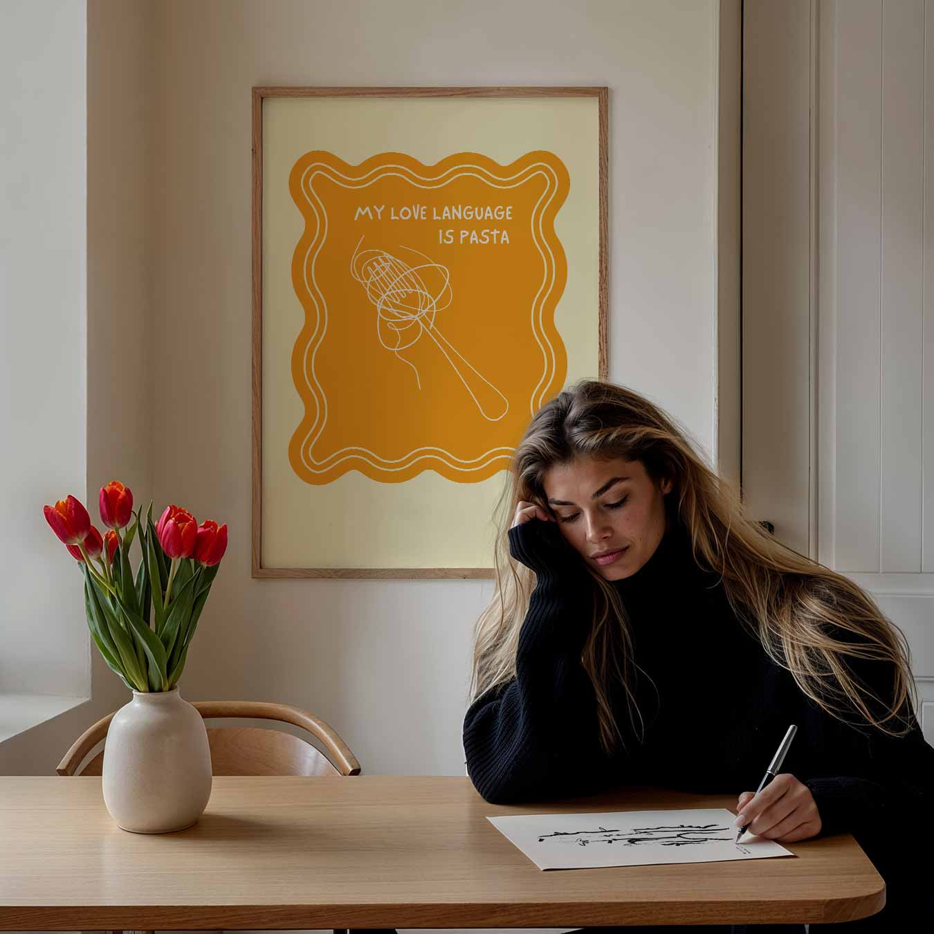 Pasta Love Language Poster
