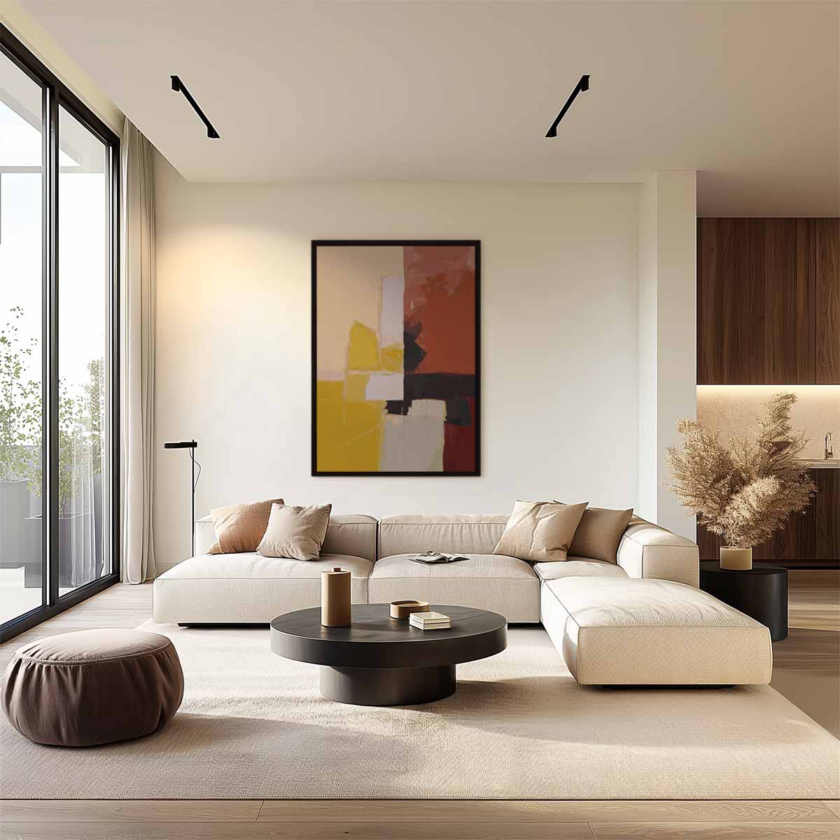 Abstracte Kleurenharmonie Kunstwerk-canvas-dibond-plexiglas-wanddecoratie-WallArtistic