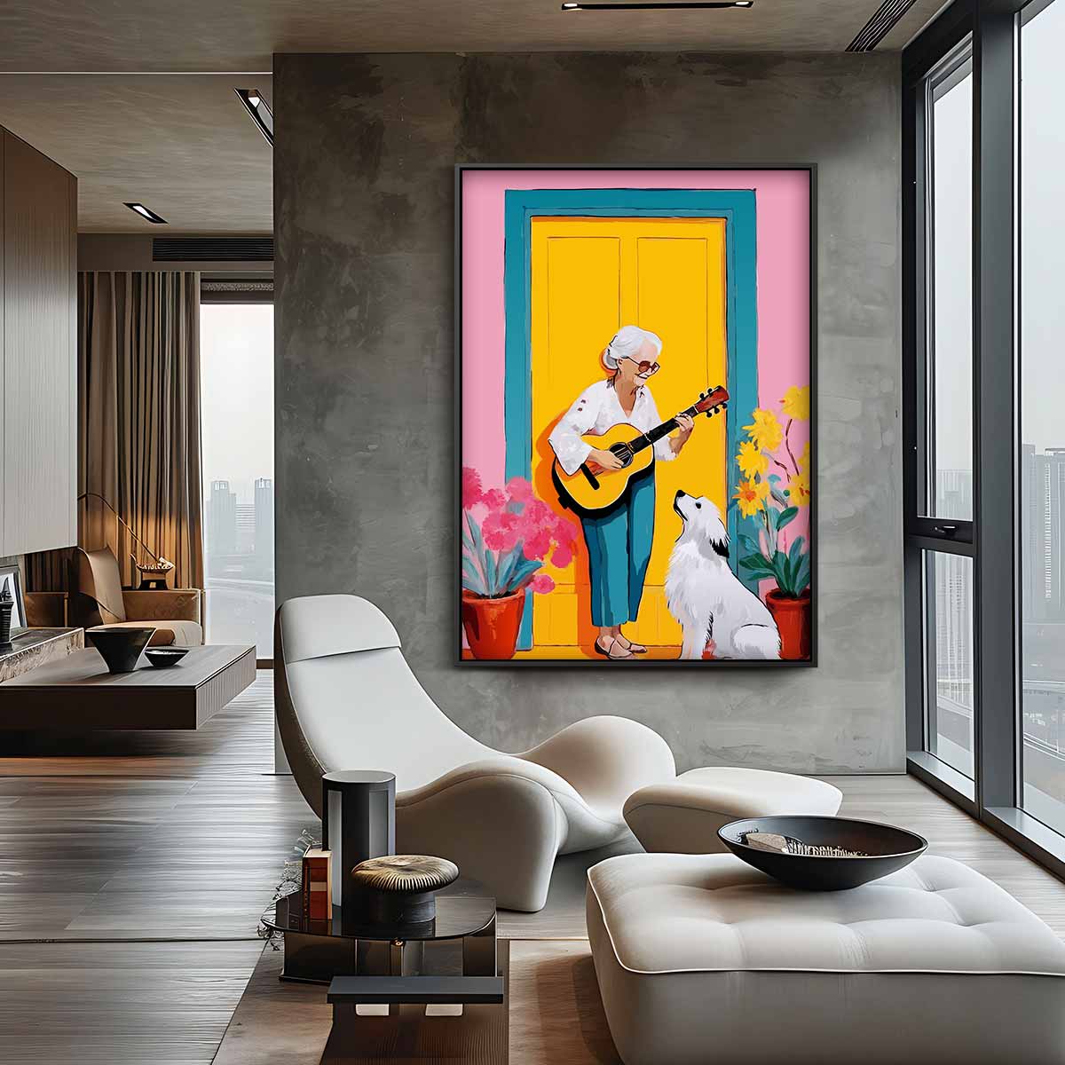 Vrolijke Melodie Kunstwerk-canvas-dibond-plexiglas-wanddecoratie-WallArtistic