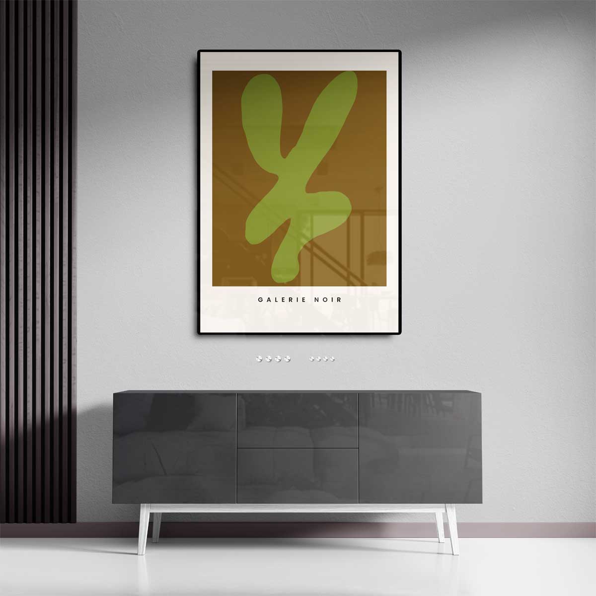 Organische Vormen in Groen Kunstwerk-canvas-dibond-plexiglas-wanddecoratie-WallArtistic