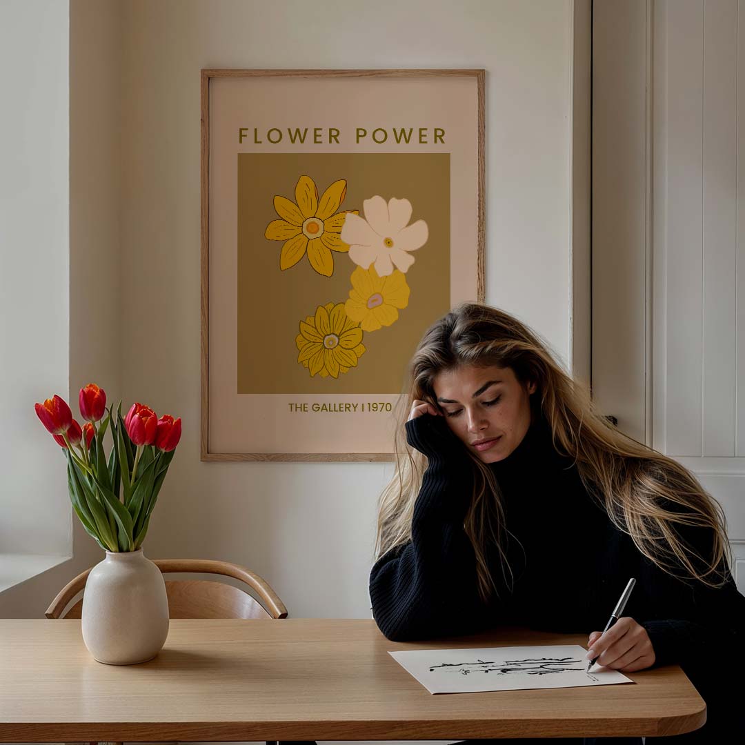 Vintage Flower Power Poster-WallArtistic