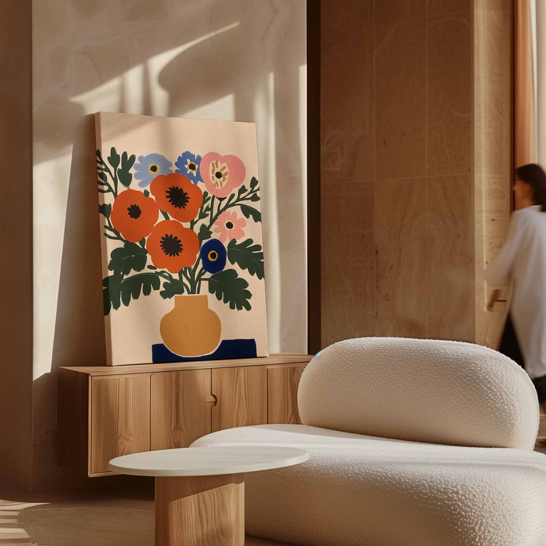 Kleurrijke Bloemenpracht Kunstwerk-canvas-dibond-plexiglas-wanddecoratie-WallArtistic