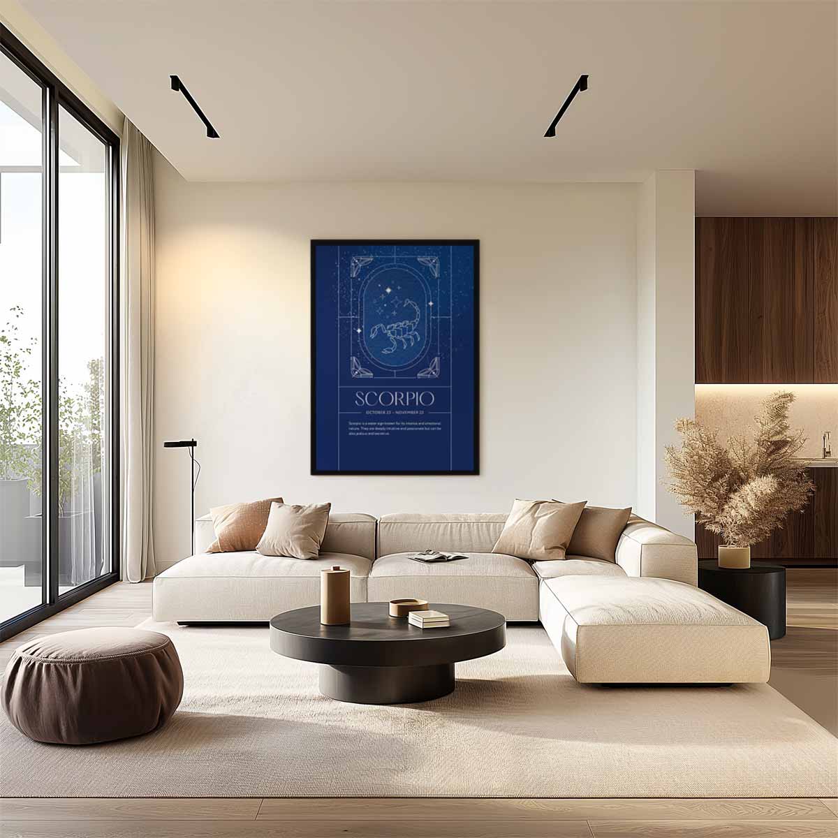 Astrologische Schorpioen Poster Kunstwerk-canvas-dibond-plexiglas-wanddecoratie-WallArtistic
