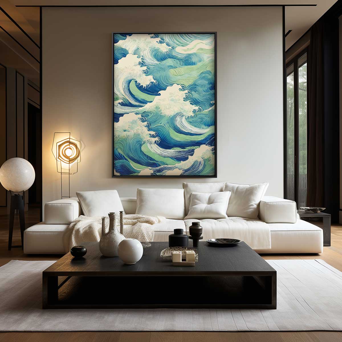 Golvende Zee Kunstwerk-canvas-dibond-plexiglas-wanddecoratie-WallArtistic