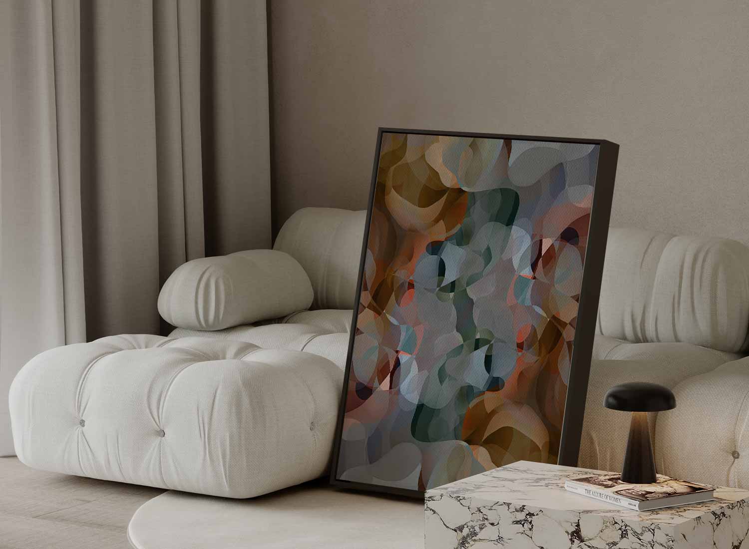 Kleurrijk Abstract Droomlandschap Kunstwerk-canvas-dibond-plexiglas-wanddecoratie-WallArtistic