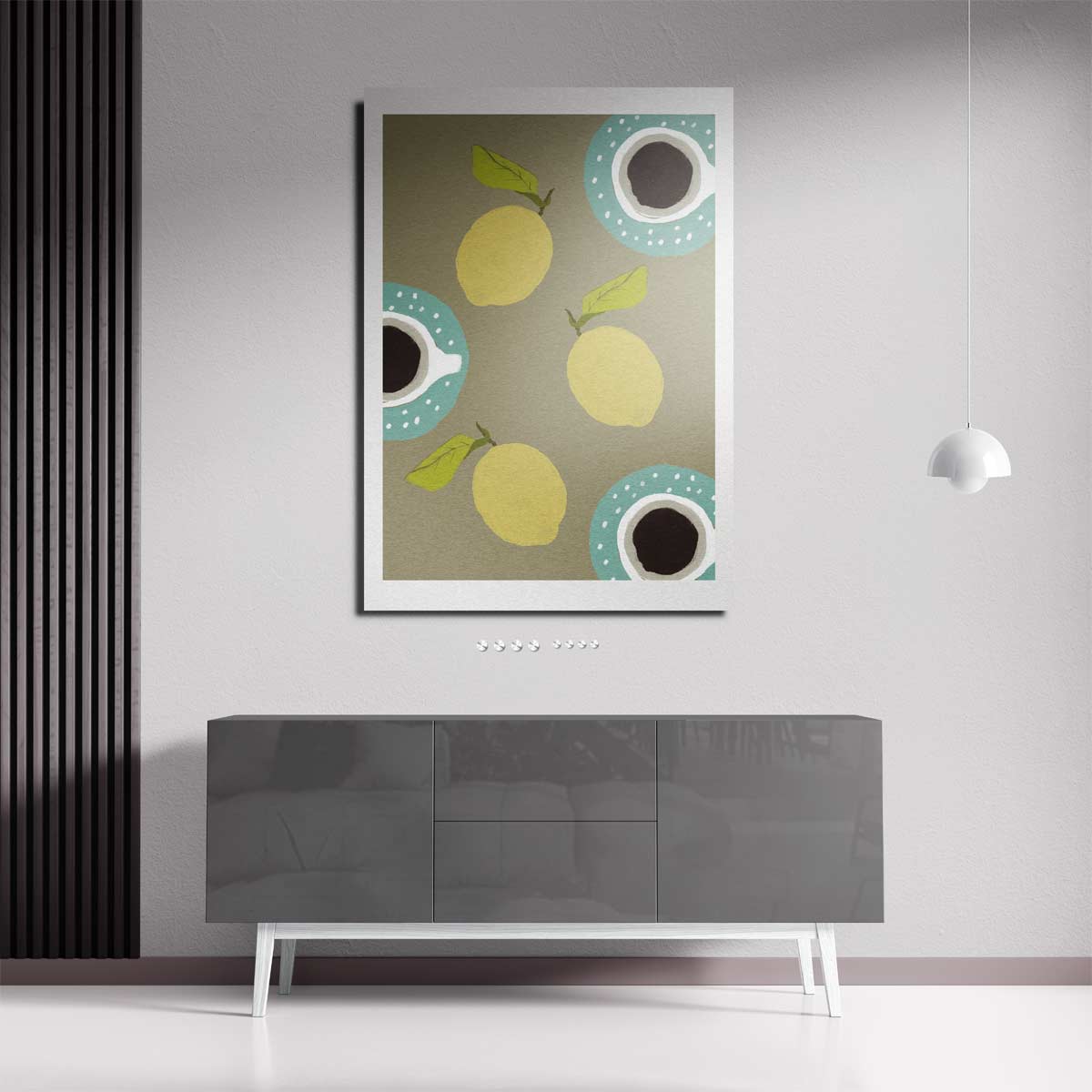 Citroen en Koffie Kanvas Kunstwerk-canvas-dibond-plexiglas-wanddecoratie-WallArtistic