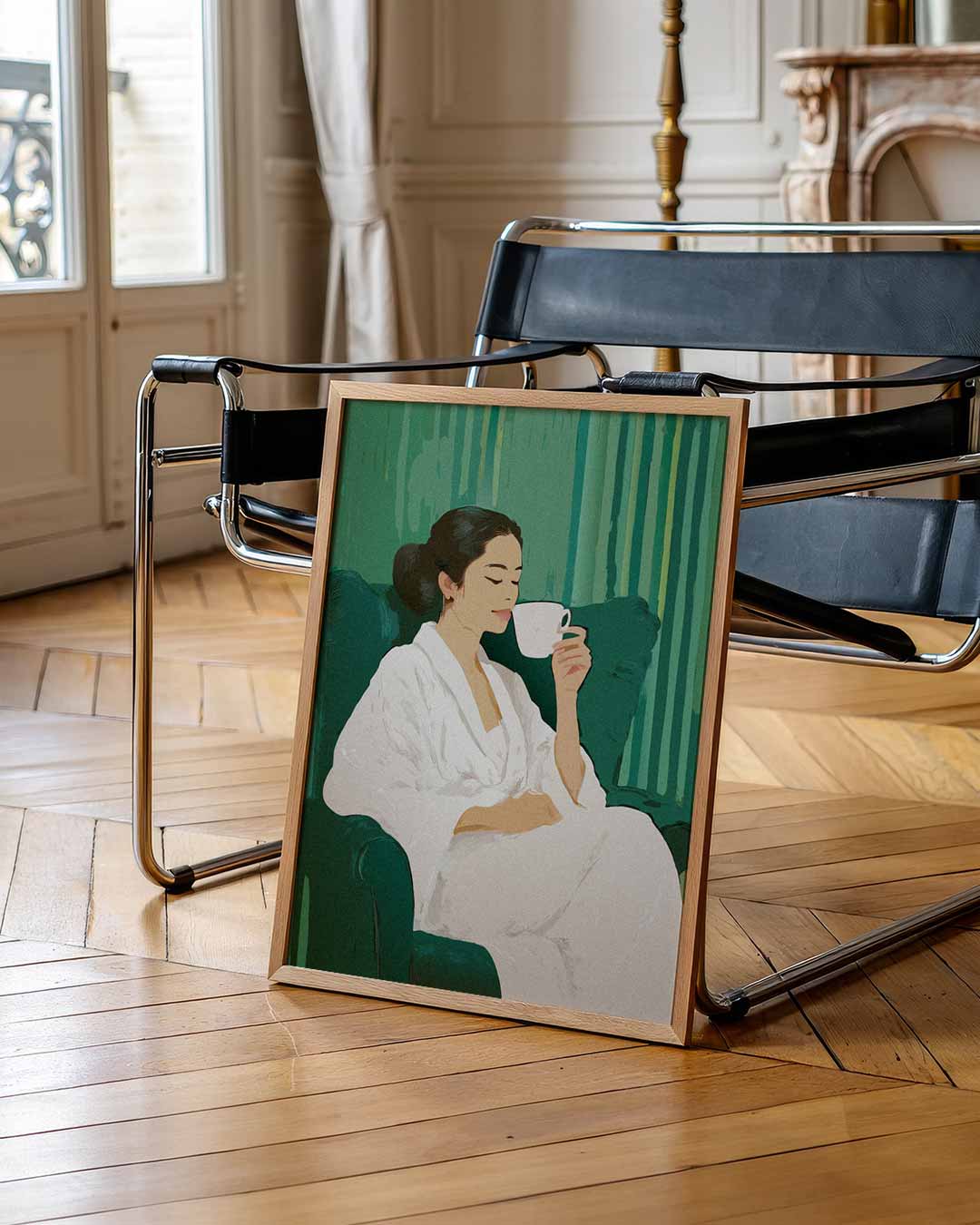 Ontspannende Momenten in Stijl Poster-WallArtistic