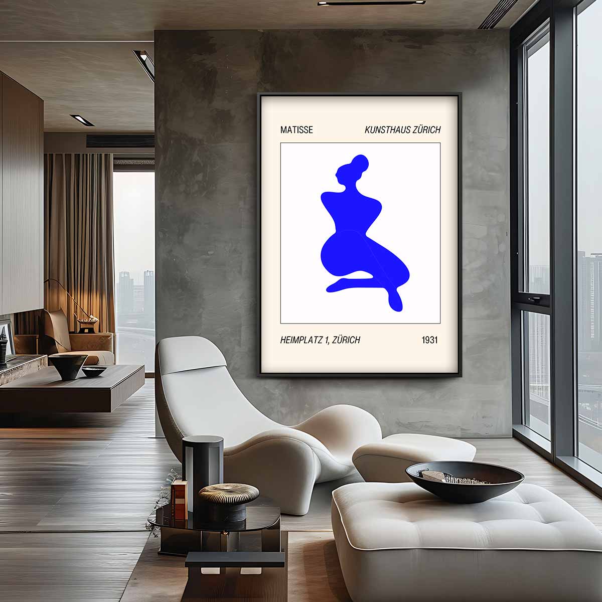 Abstracte Dansende Vrouw Kunstwerk-canvas-dibond-plexiglas-wanddecoratie-WallArtistic