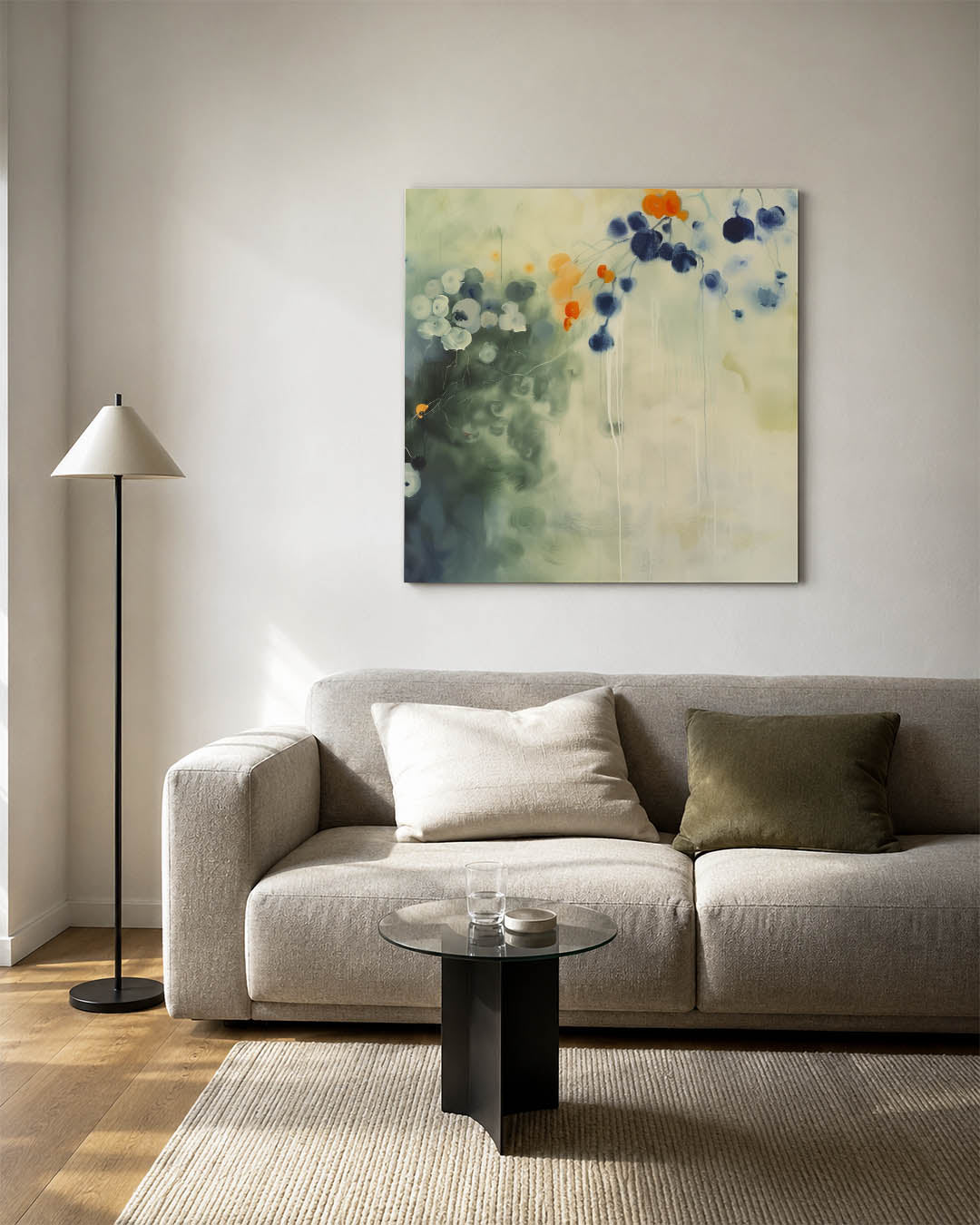 Vloeiende kleurencompositie Kunstwerk