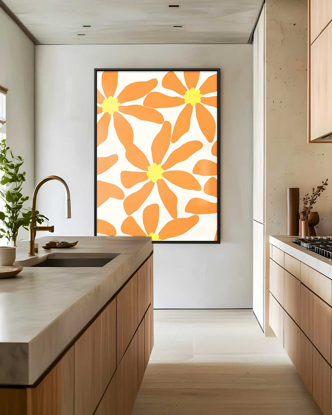 Bloemenpracht in Oranje Kunstwerk-canvas-dibond-plexiglas-wanddecoratie-WallArtistic