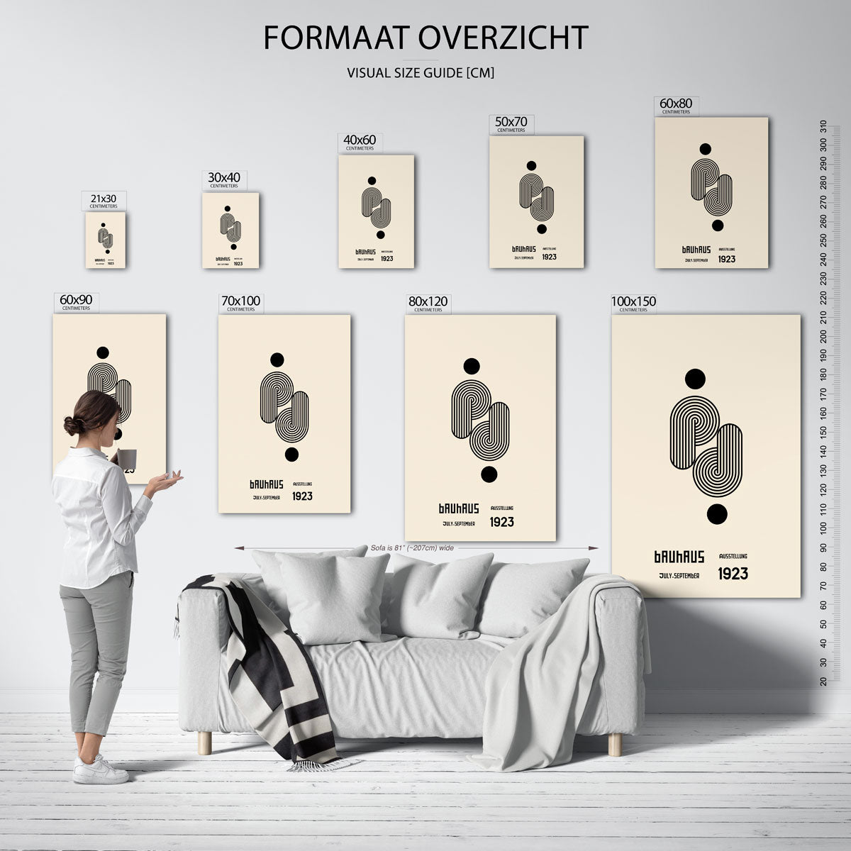 Lijnen en cirkelvormen Poster