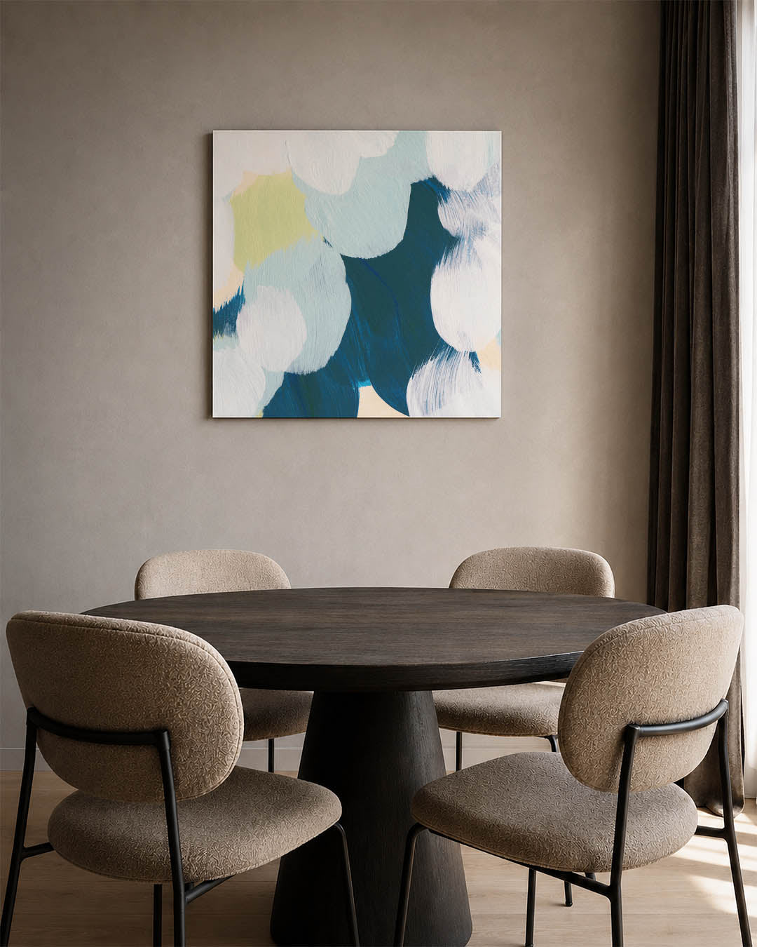 Vloeiende kleurencompositie Kunstwerk