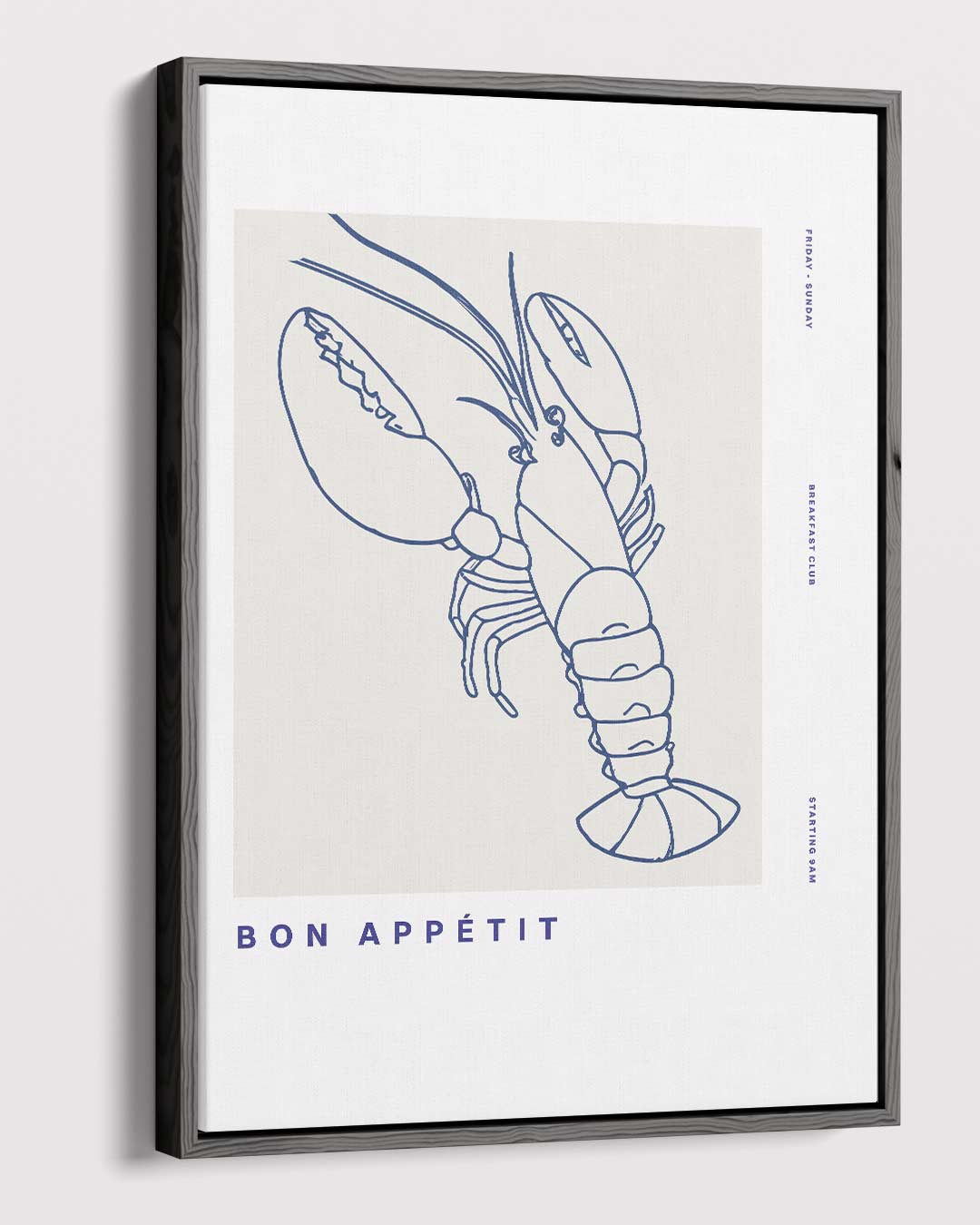 Bon Appétit Kreeftkunst Kunstwerk-canvas-dibond-plexiglas-wanddecoratie-WallArtistic