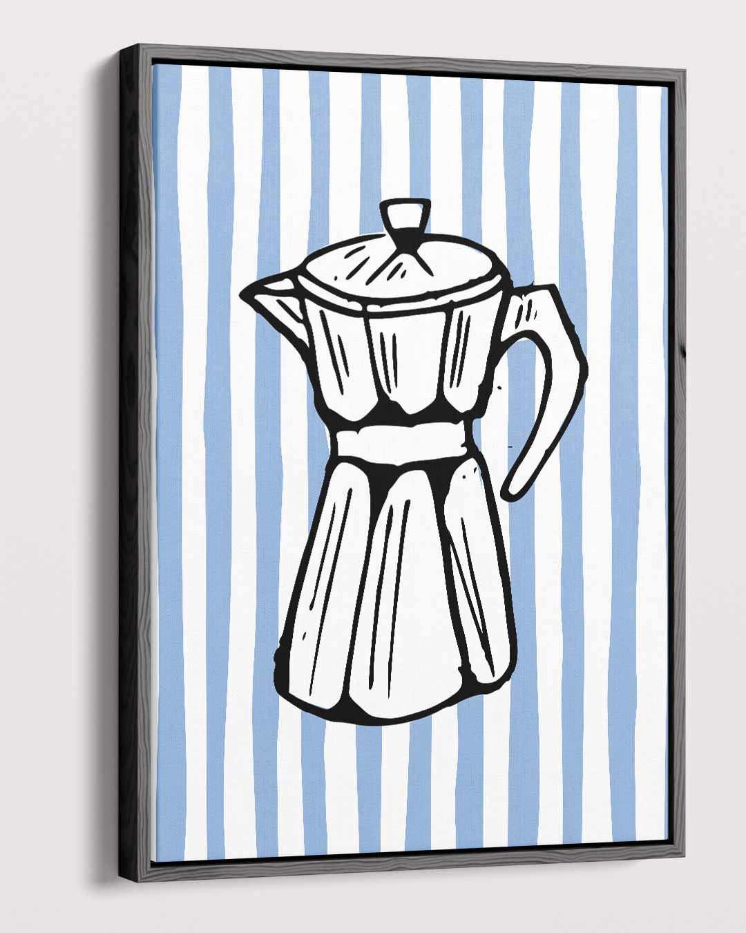 Retro Koffiepot Illustratie Kunstwerk-canvas-dibond-plexiglas-wanddecoratie-WallArtistic