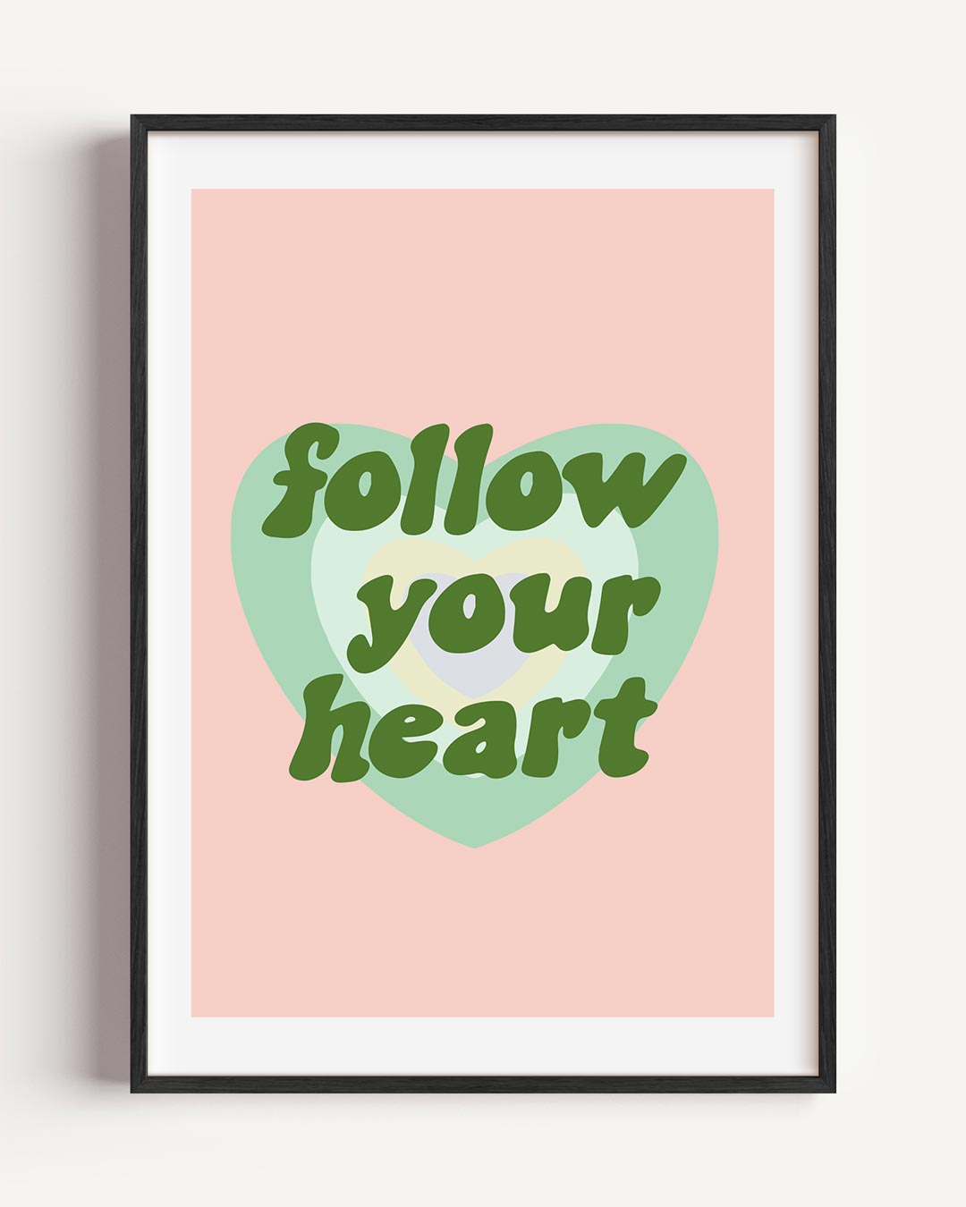 Inspirerende Follow Your Heart Poster-WallArtistic