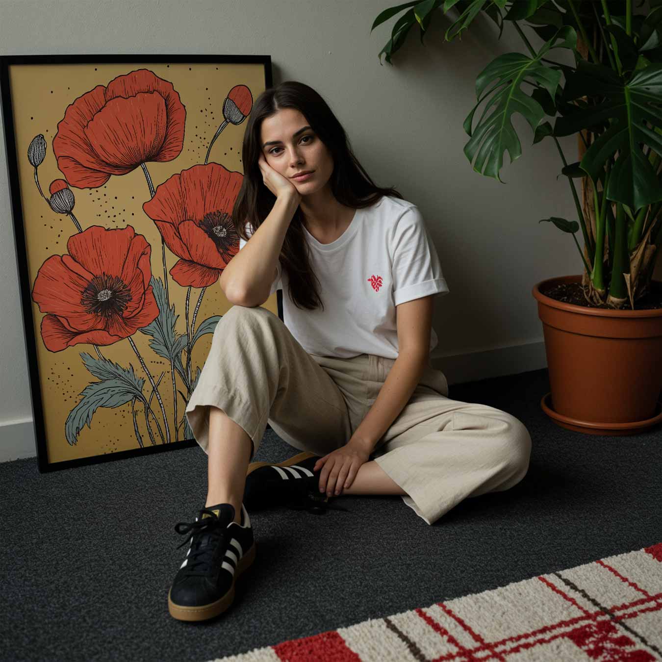 Klaprozen in Bloei Kunstposter