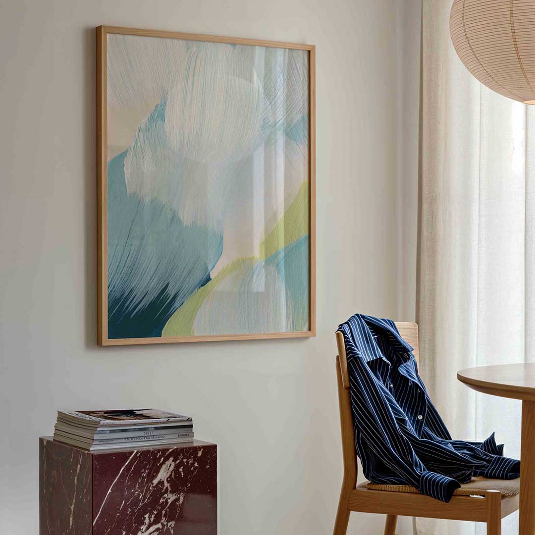 Abstracte penseelstreken Poster