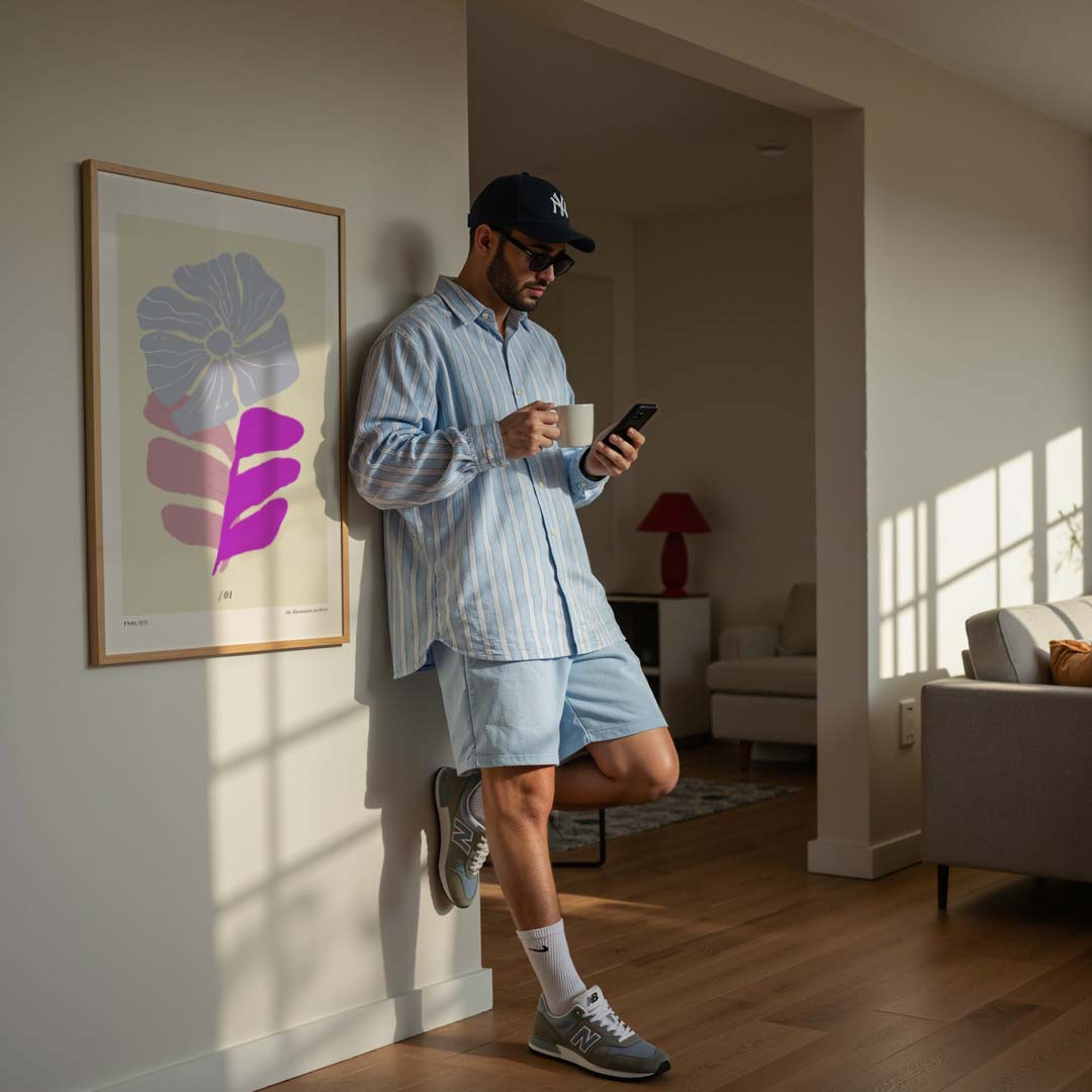 Abstracte Bloemenpracht Poster-WallArtistic