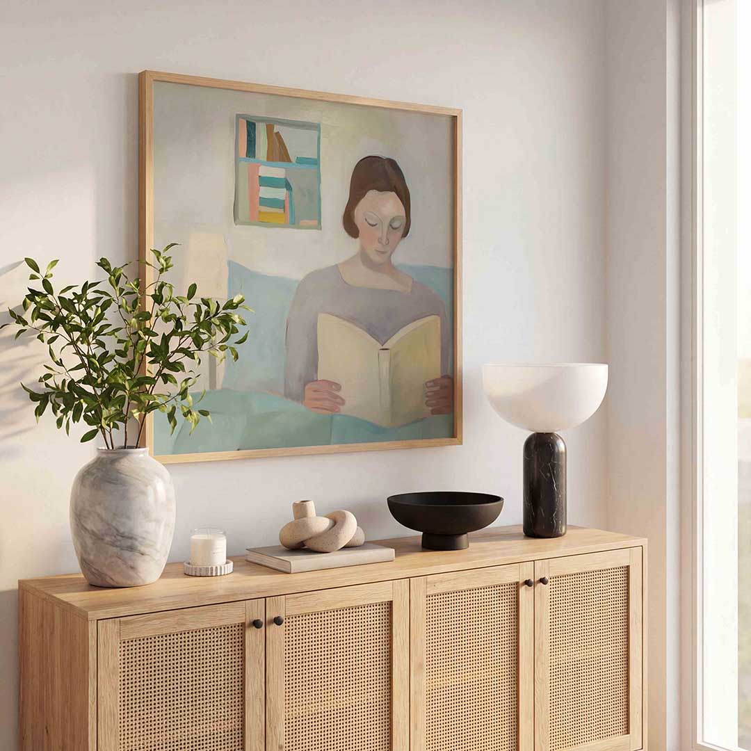 Lezende vrouw Poster