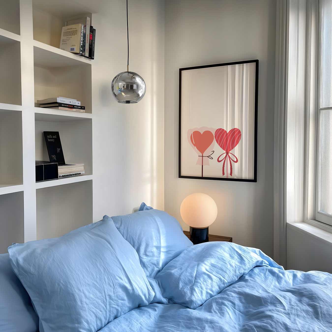 Romantische Hartjes Poster