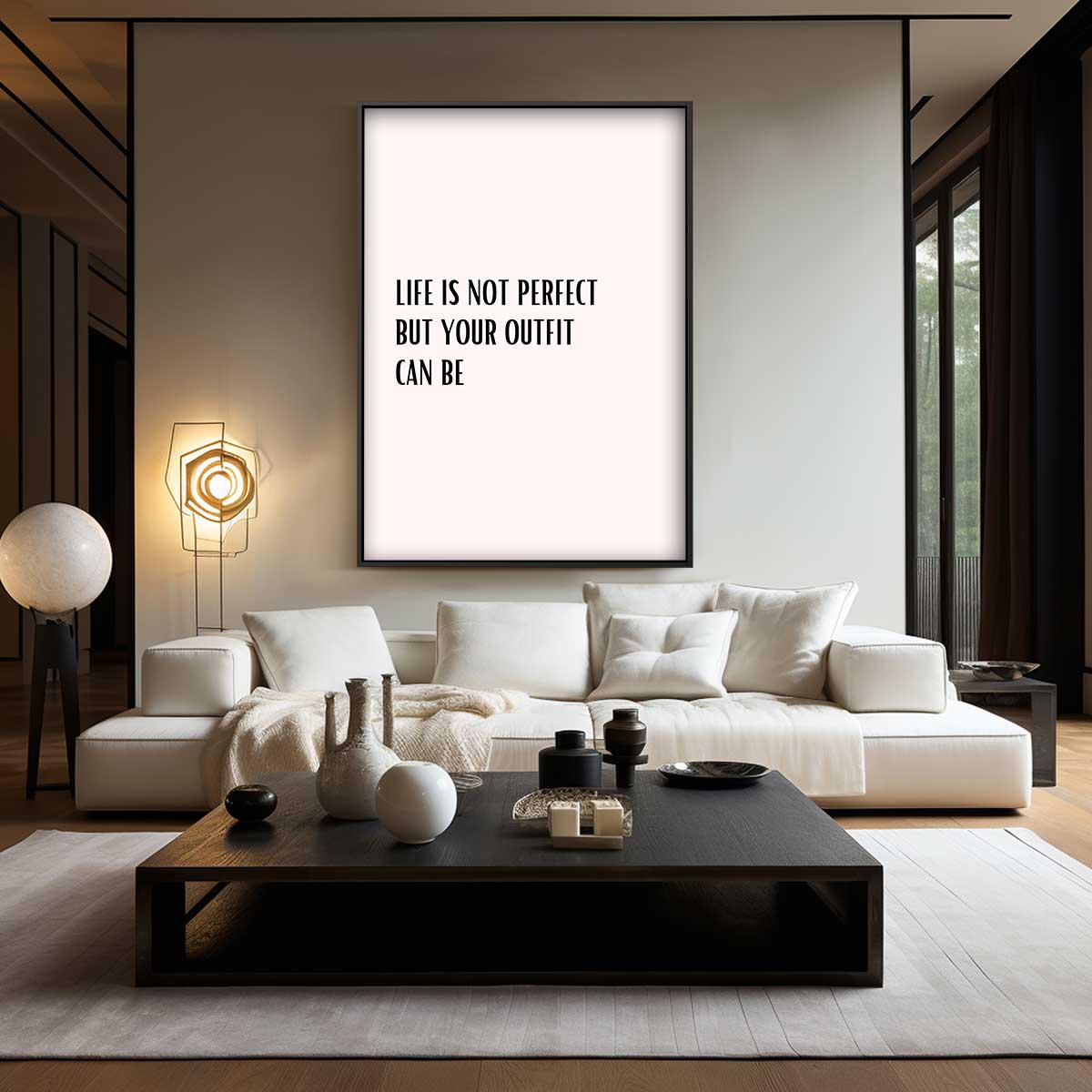 Inspirerende Outfit Quote Poster Kunstwerk-canvas-dibond-plexiglas-wanddecoratie-WallArtistic